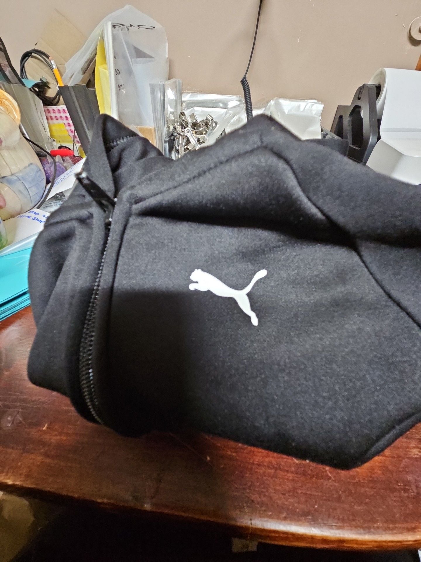 (549) Puma Zip Up Hoodie Size 2T Black Blue 6
