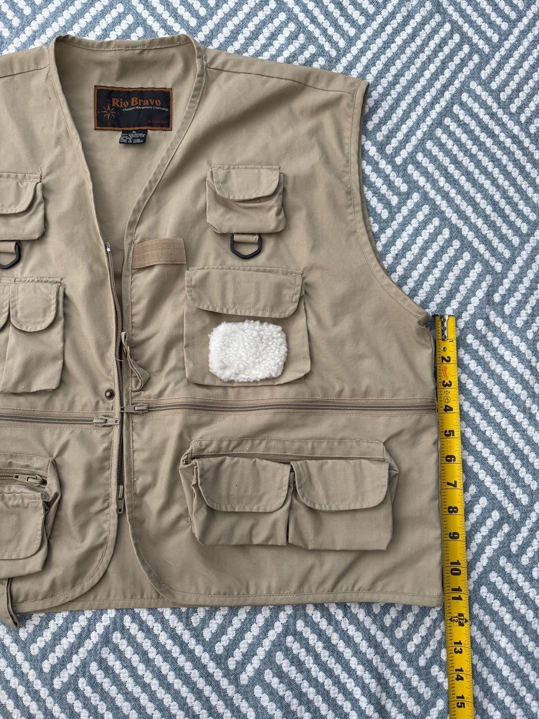 Rio Bravo Outdoor Adventure Clothing Vest Size XL Tan Multi Pocket Fishing 7