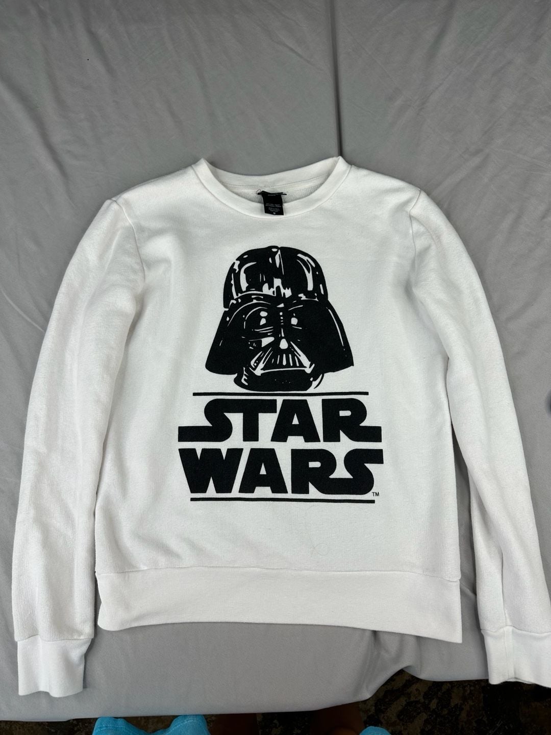 Star Wars Darth Vader Sweatshirt Size M White Graphic Pullover 1
