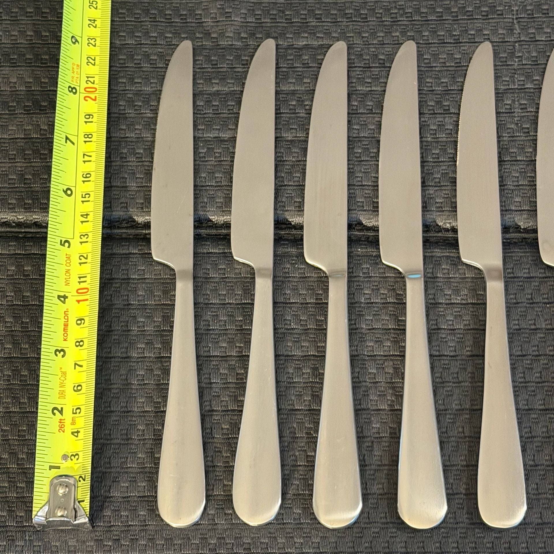 Matte Stainless Steel Dinner Knives Set of 7 Flatware Like Oneida Icarus  9