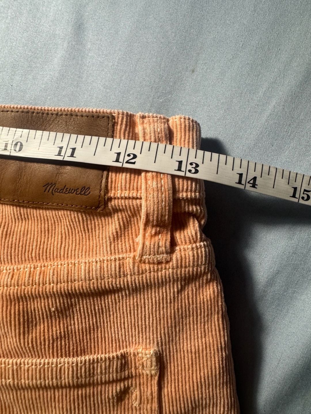 Madewell The High-Rise Slim Boyjean Size 26 Peach Corduroy Pants 8