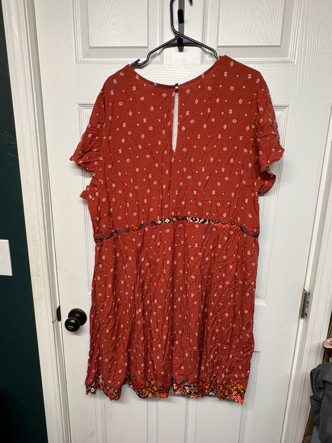 Torrid Mini Challis Border Tribal Print Skater Dress Size 3 3