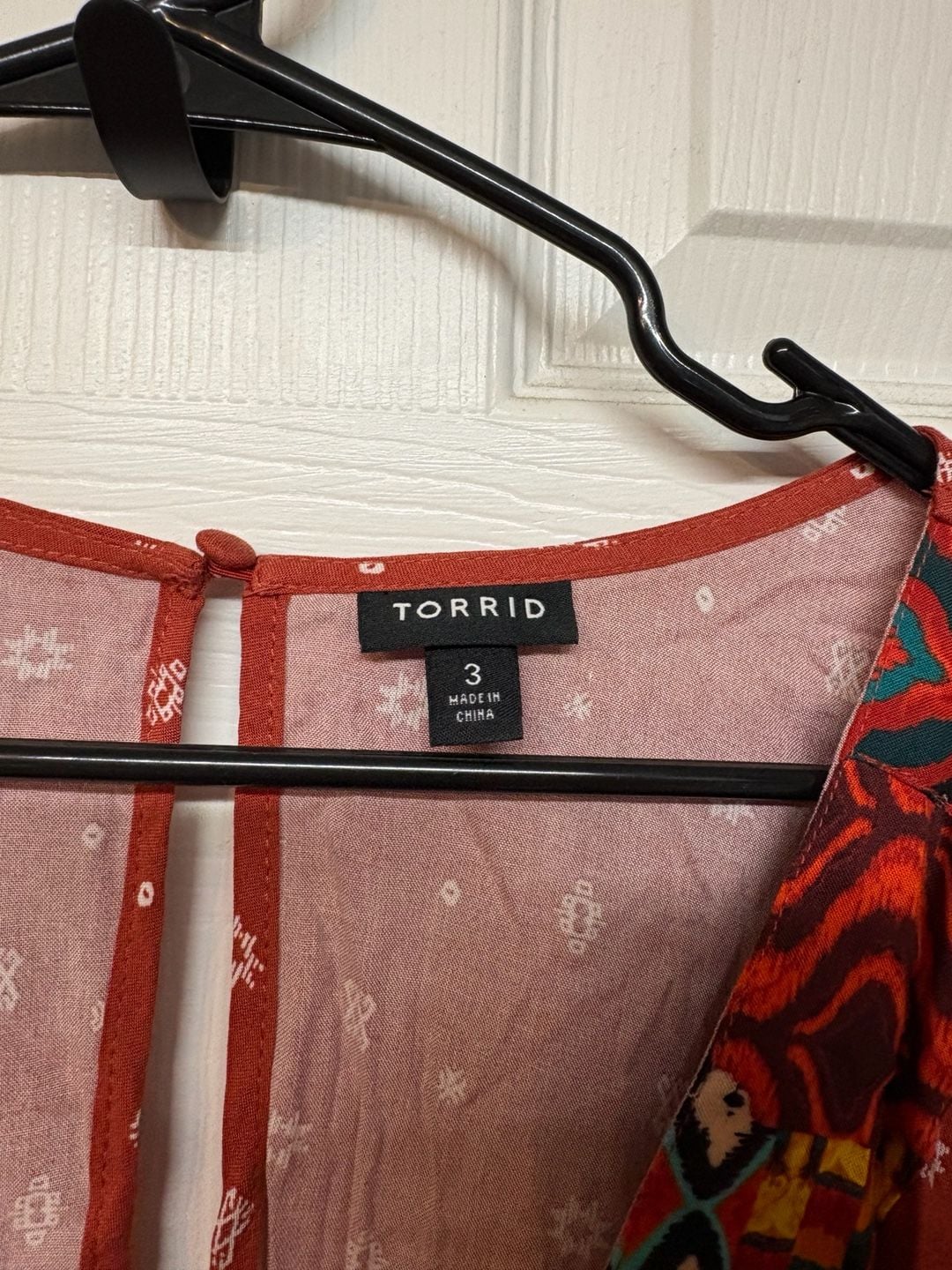 Torrid Mini Challis Border Tribal Print Skater Dress Size 3 4