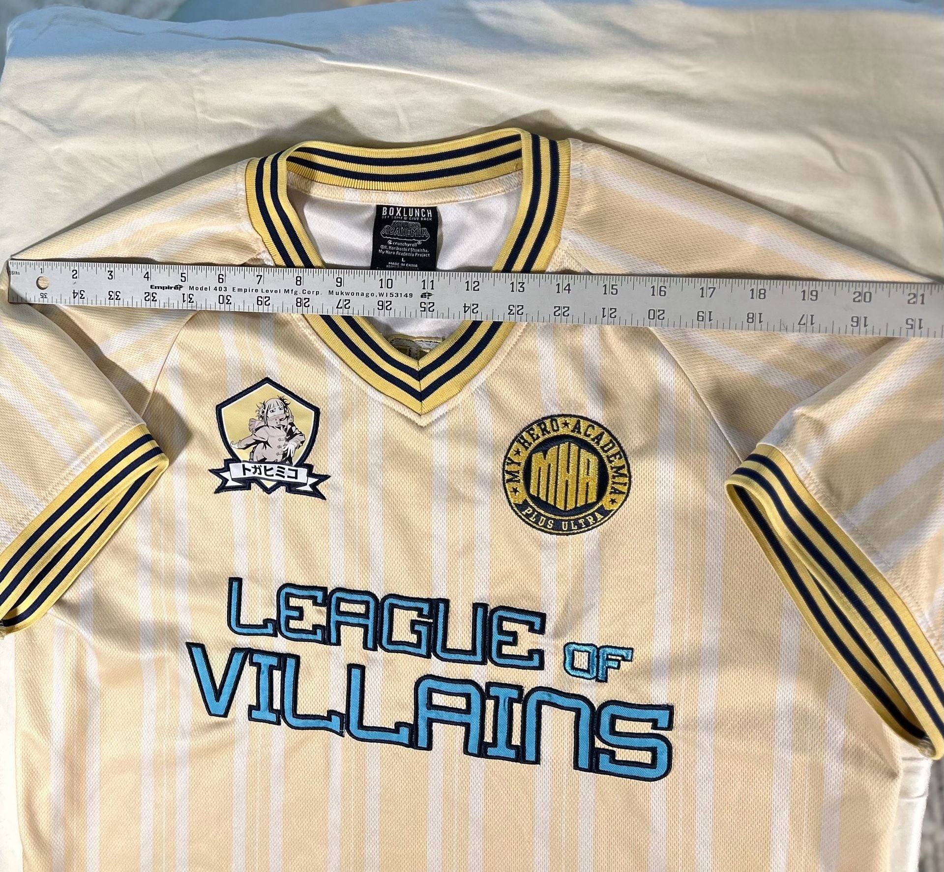 BoxLunch My Hero Academia League of Villains Soccer Jersey Size L 8