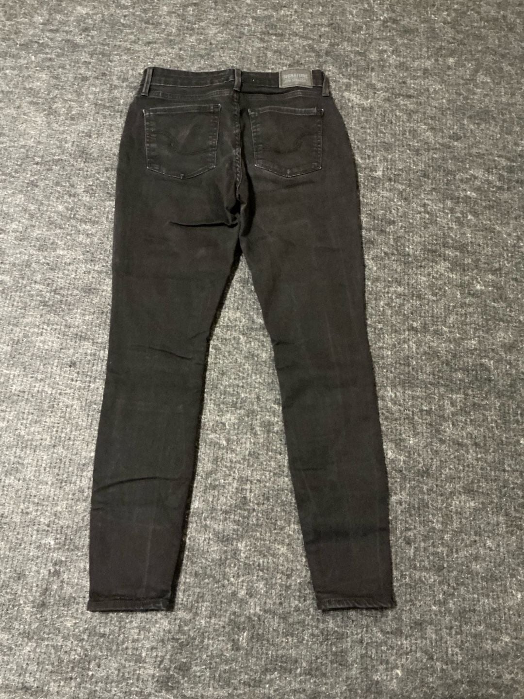 Signature By Levi Strauss & Co Mid-Rise Skinny Jeans Womens Size 26/26 Black 11