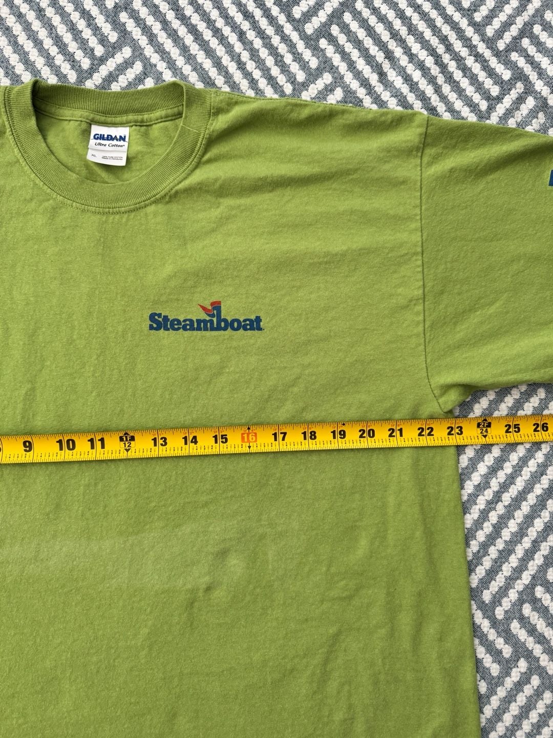 Gildan Steamboat Resort Long Sleeve T-Shirt Size XL Green Cotton 8