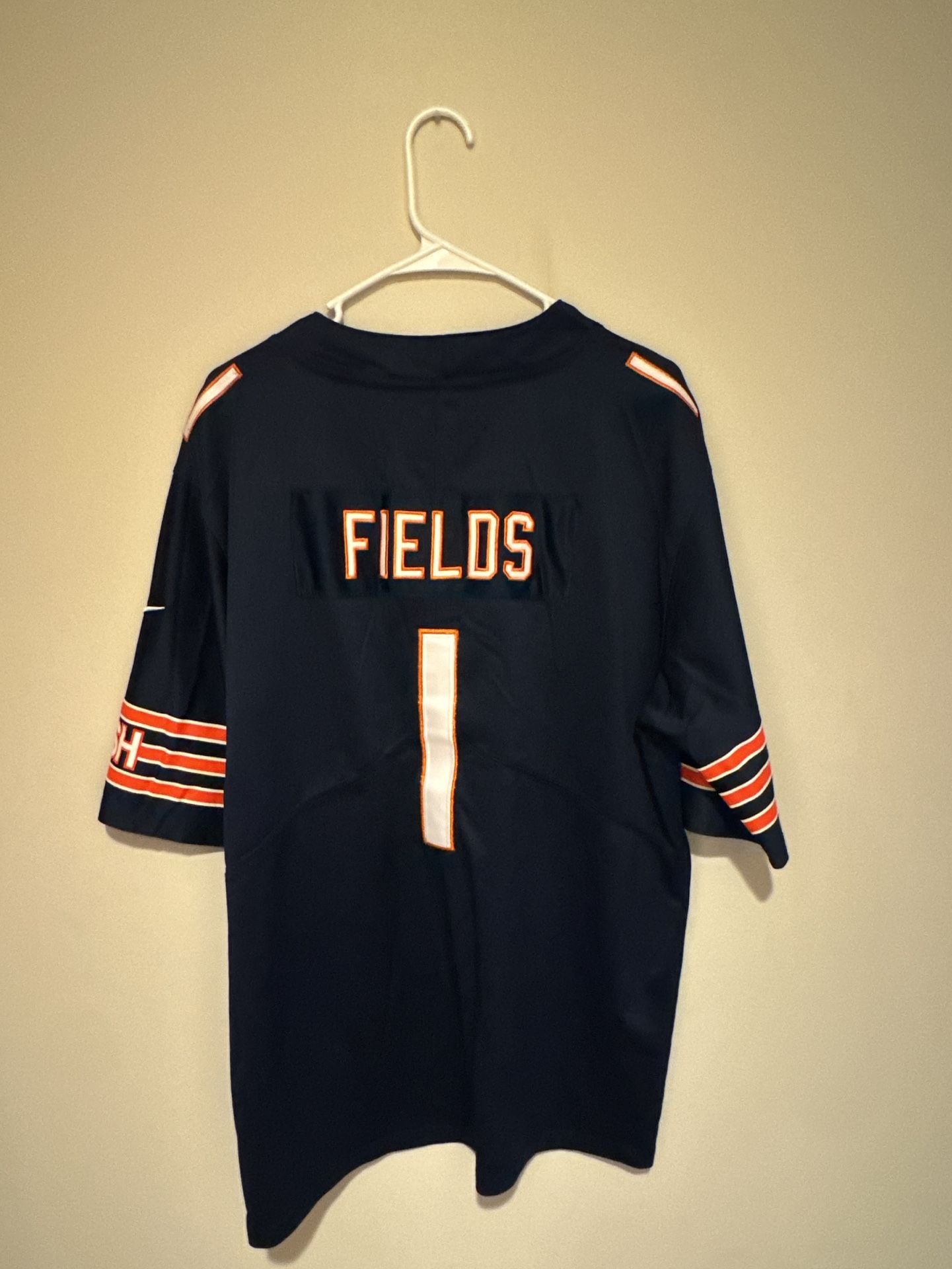Nike Chicago Bears Justin Fields 1 Jersey Size L Navy Blue Football 3