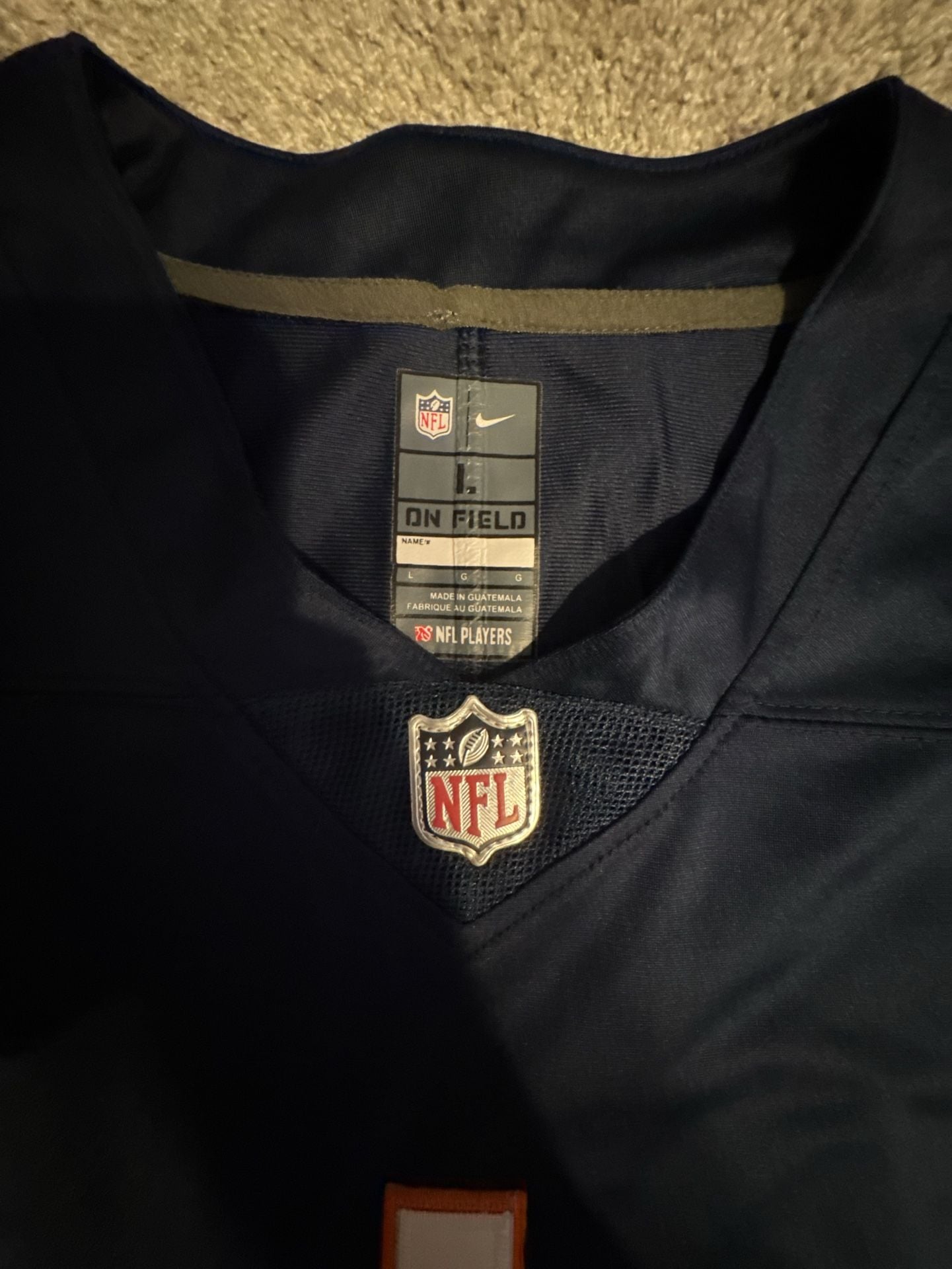 Nike Chicago Bears Justin Fields 1 Jersey Size L Navy Blue Football 4