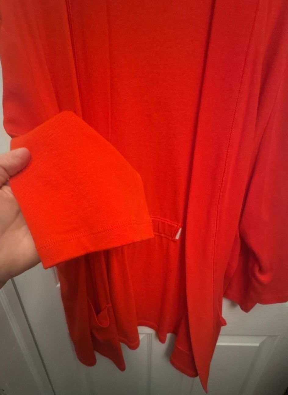 Rafaella Open Front Cardigan Size 2X Red 5