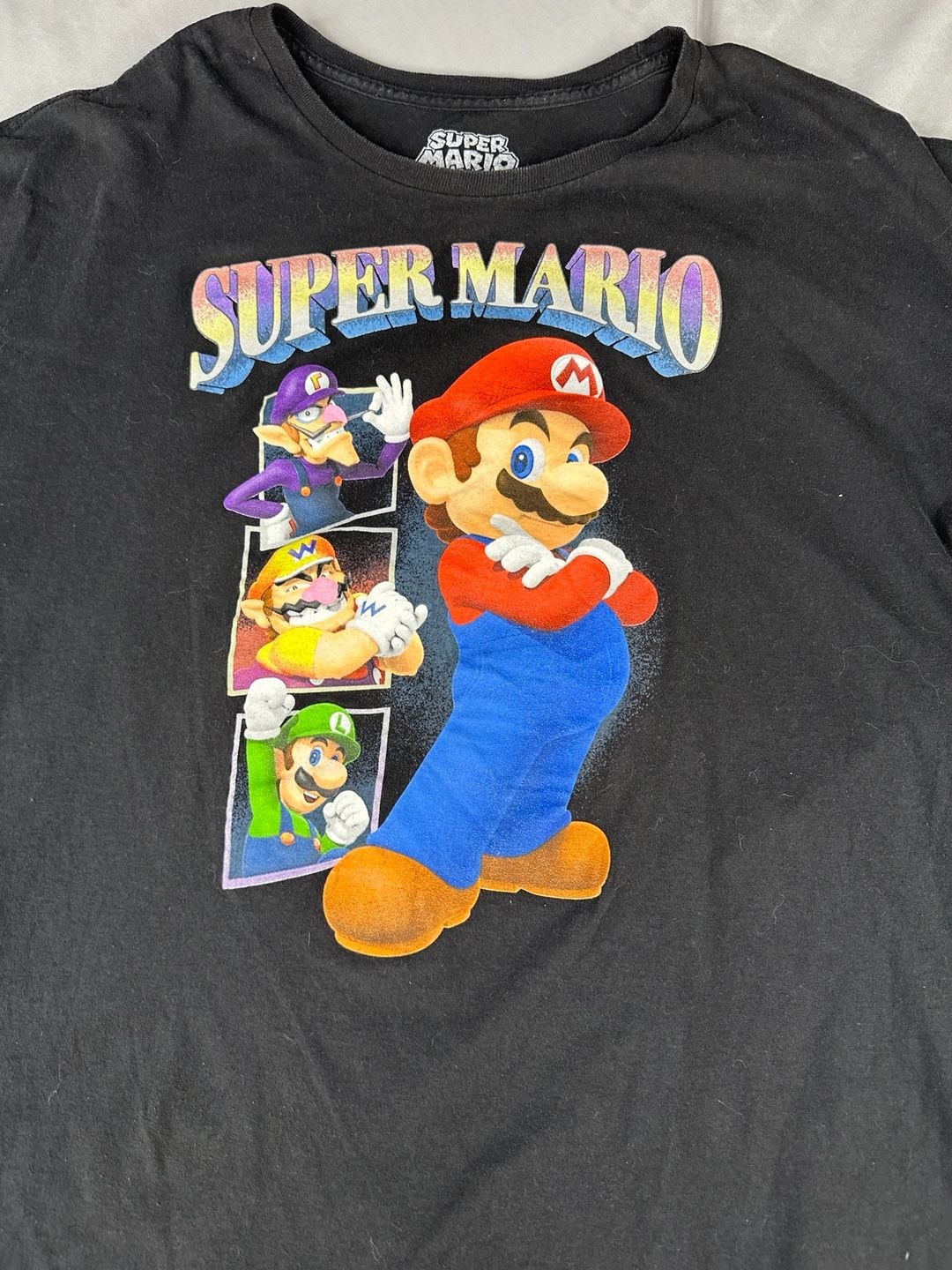 Super Mario T-Shirt Size 3X Black Graphic Character Tee Nintendo 2