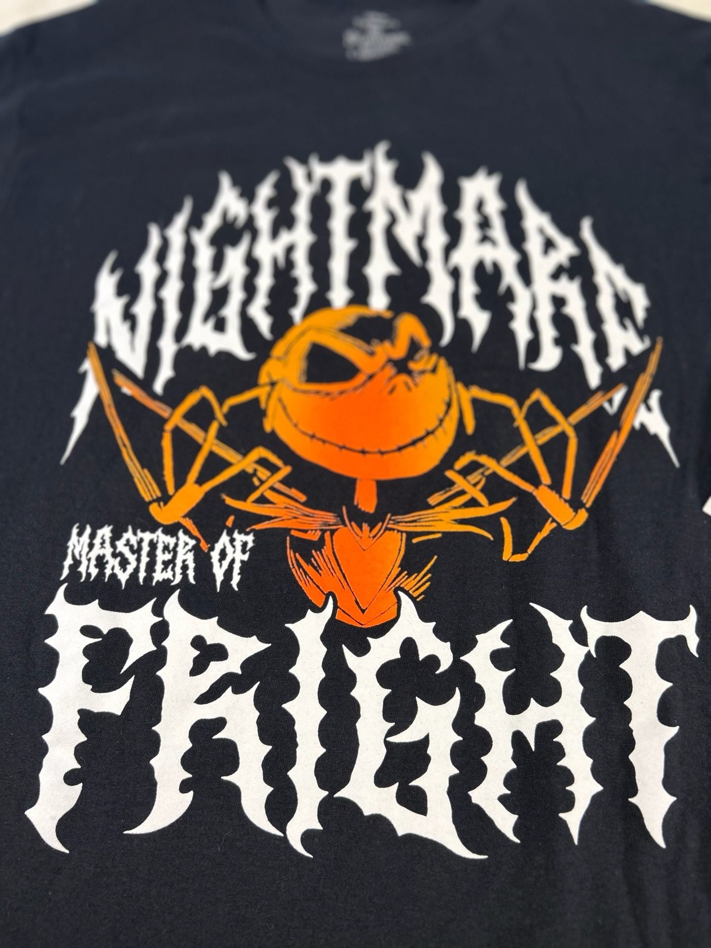 Disney The Nightmare Before Christmas Metal Fright T-Shirt Size S Black 1