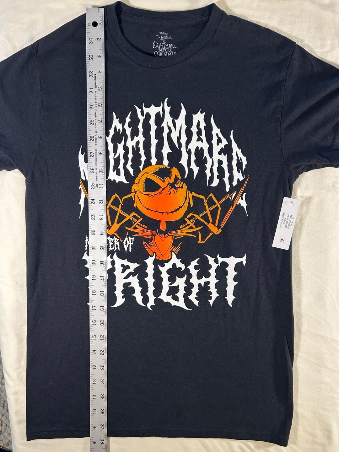 Disney The Nightmare Before Christmas Metal Fright T-Shirt Size S Black 4