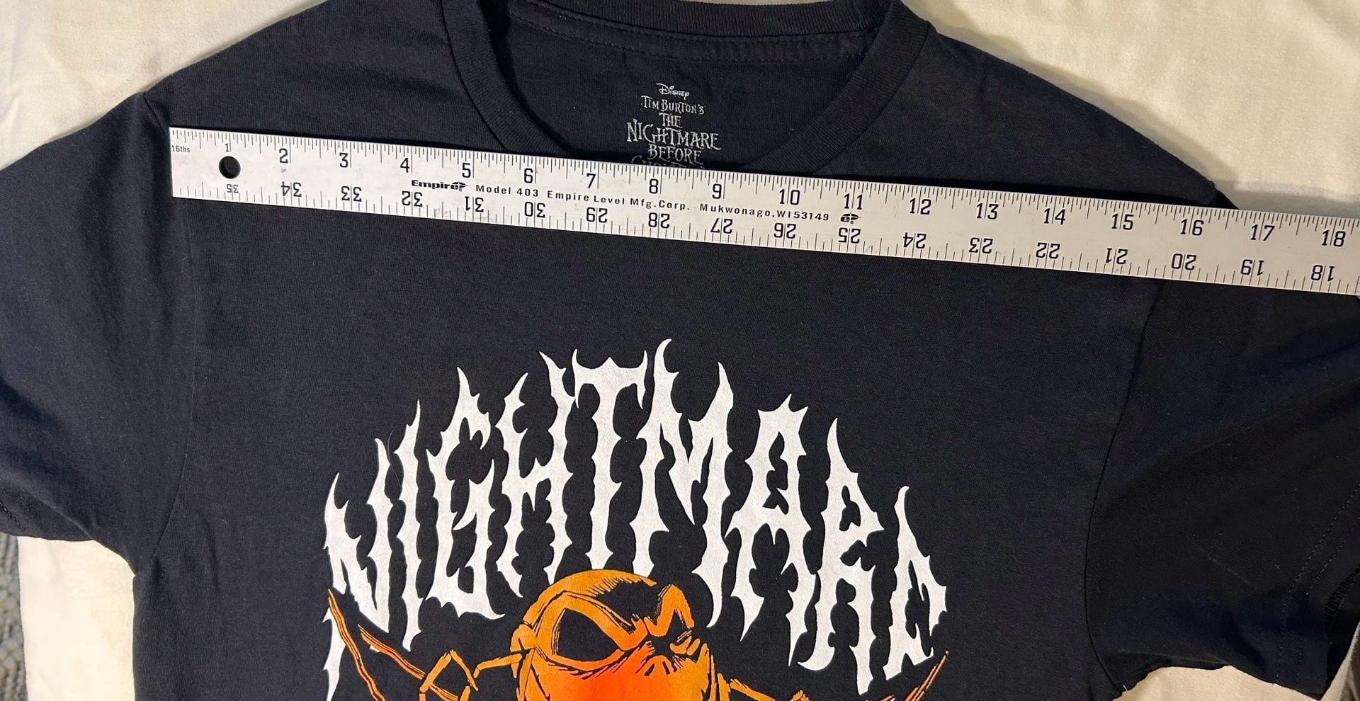 Disney The Nightmare Before Christmas Metal Fright T-Shirt Size S Black 5