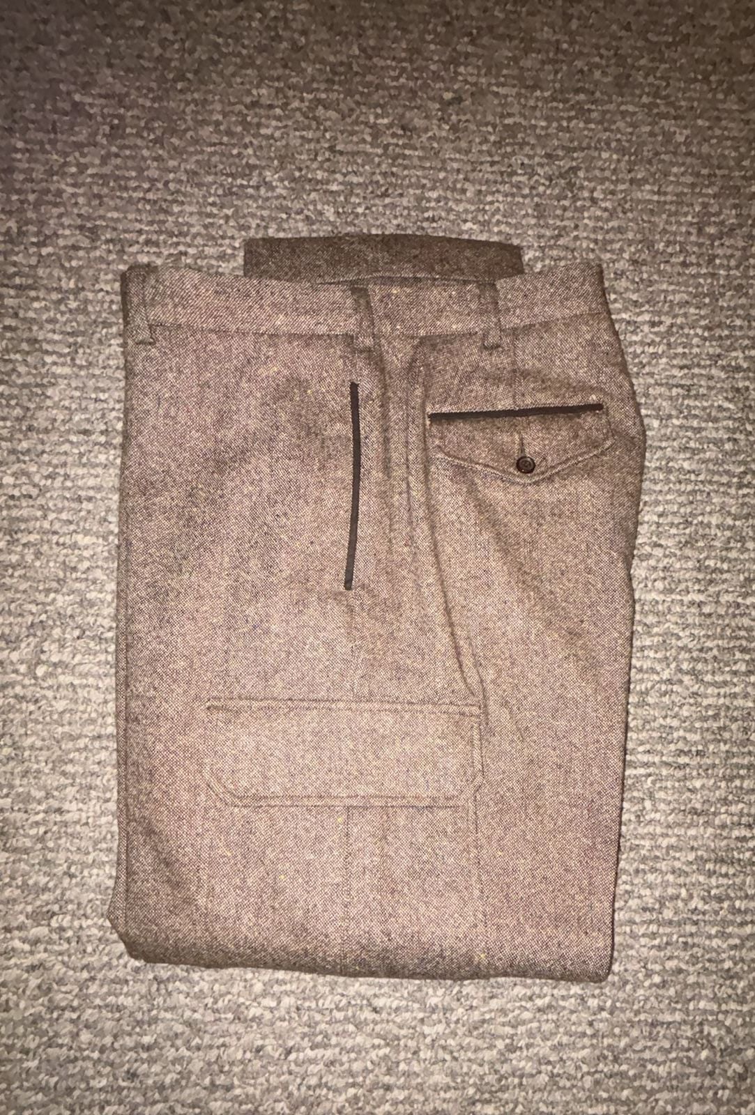 Orvis Wool Cargo Pants Size 40 Brown Tweed Signature Collection 7