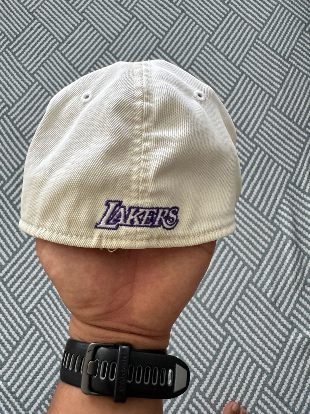 Reebok Los Angeles Lakers OSFA White Corduroy NBA Hat 3