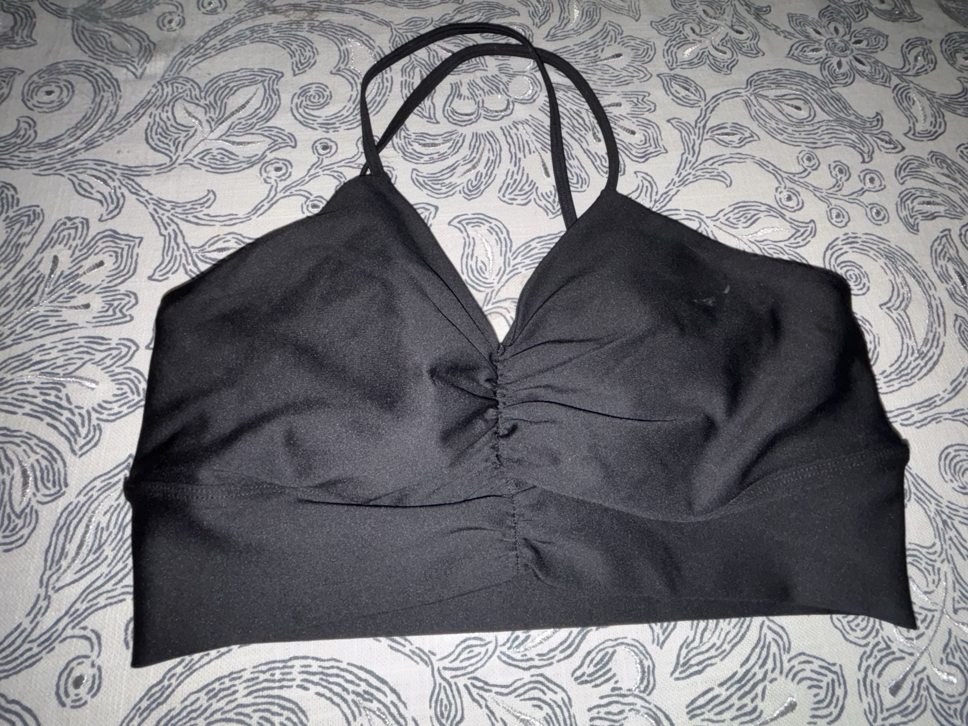 Alo Yoga Black Airlift Splendor Strappy Sports Bra Size L 3