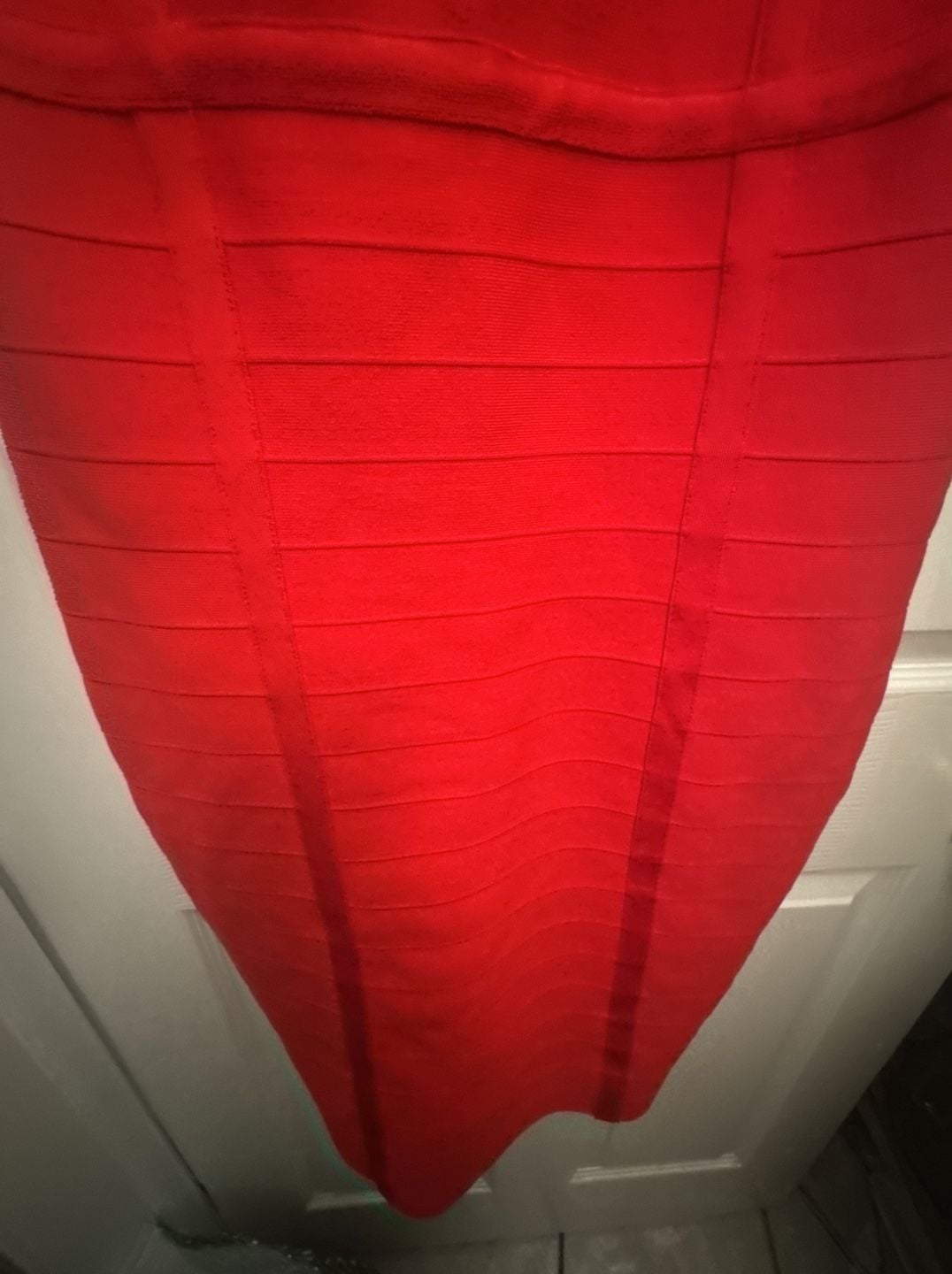 Bold Elements Dress Size L Red Cold Shoulder Bodycon 6