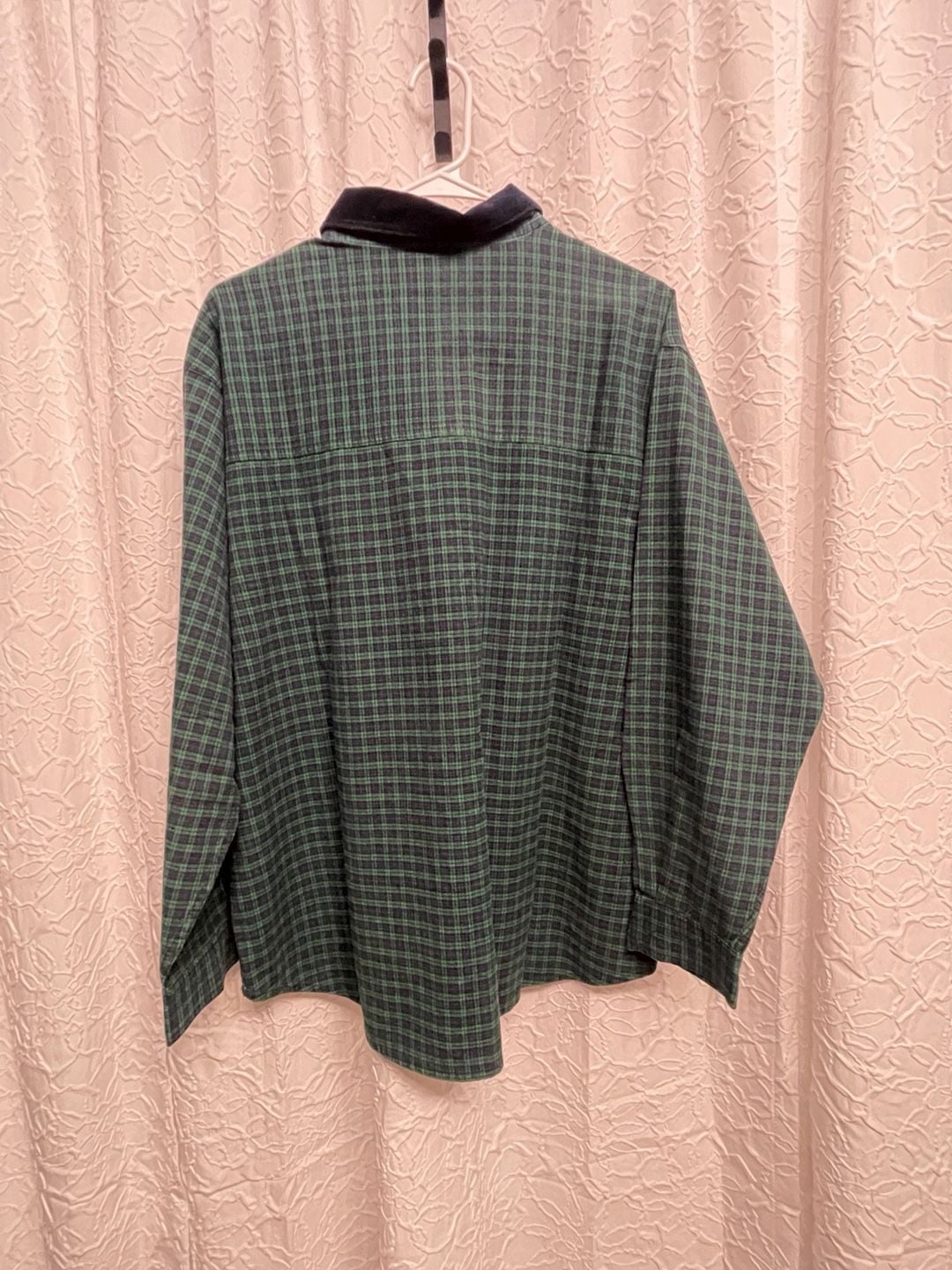 Vintage 90s Nutcracker Christmas Plaid Shirt Large Embroidered Candles Velvet 4