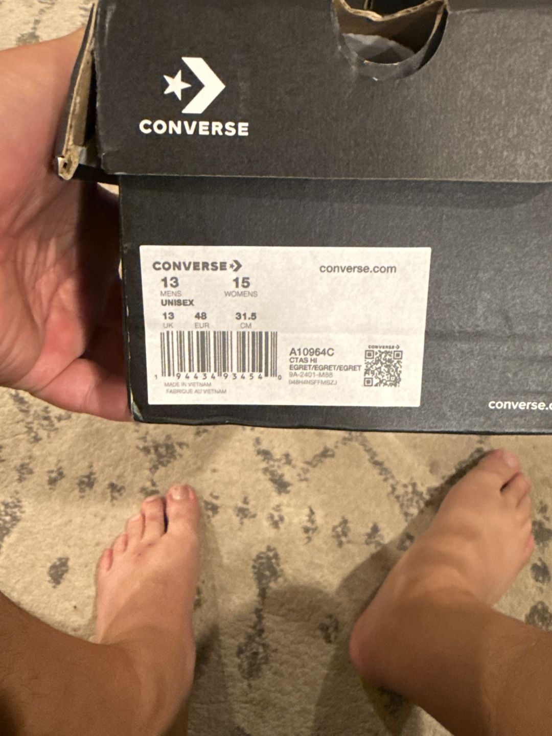13M / 15W - Converse Chuck Taylor All Star High Egret 9