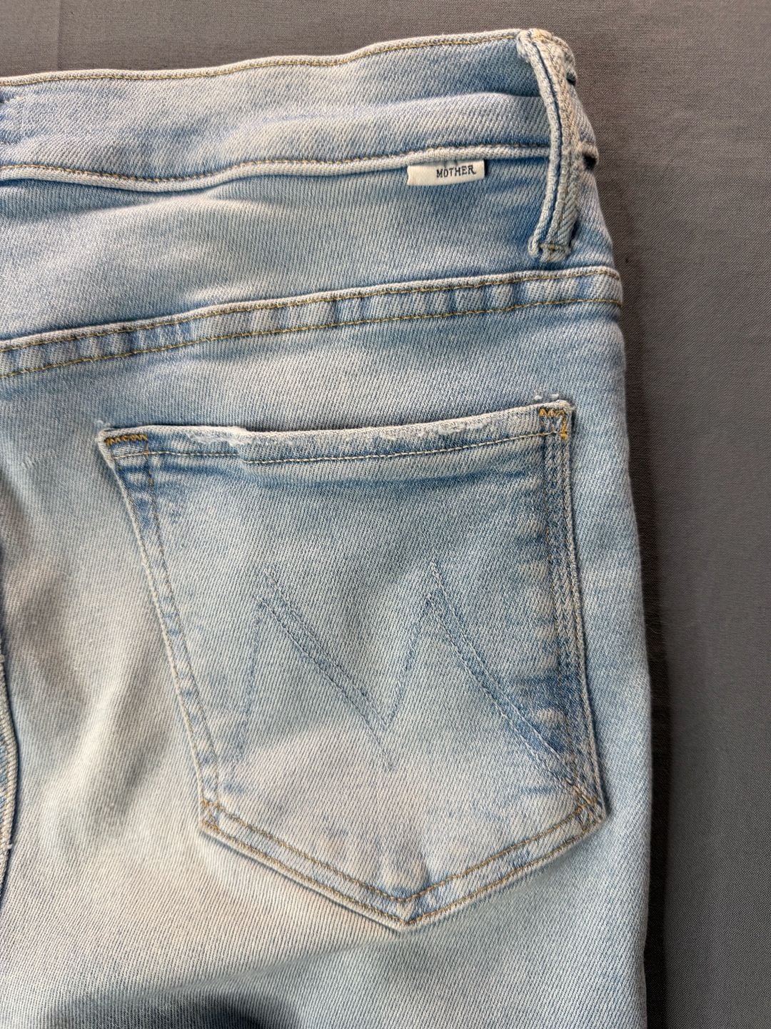 Mother The Inside Crop Step Fray Jeans Light Wash Limited Edition Size 31 10