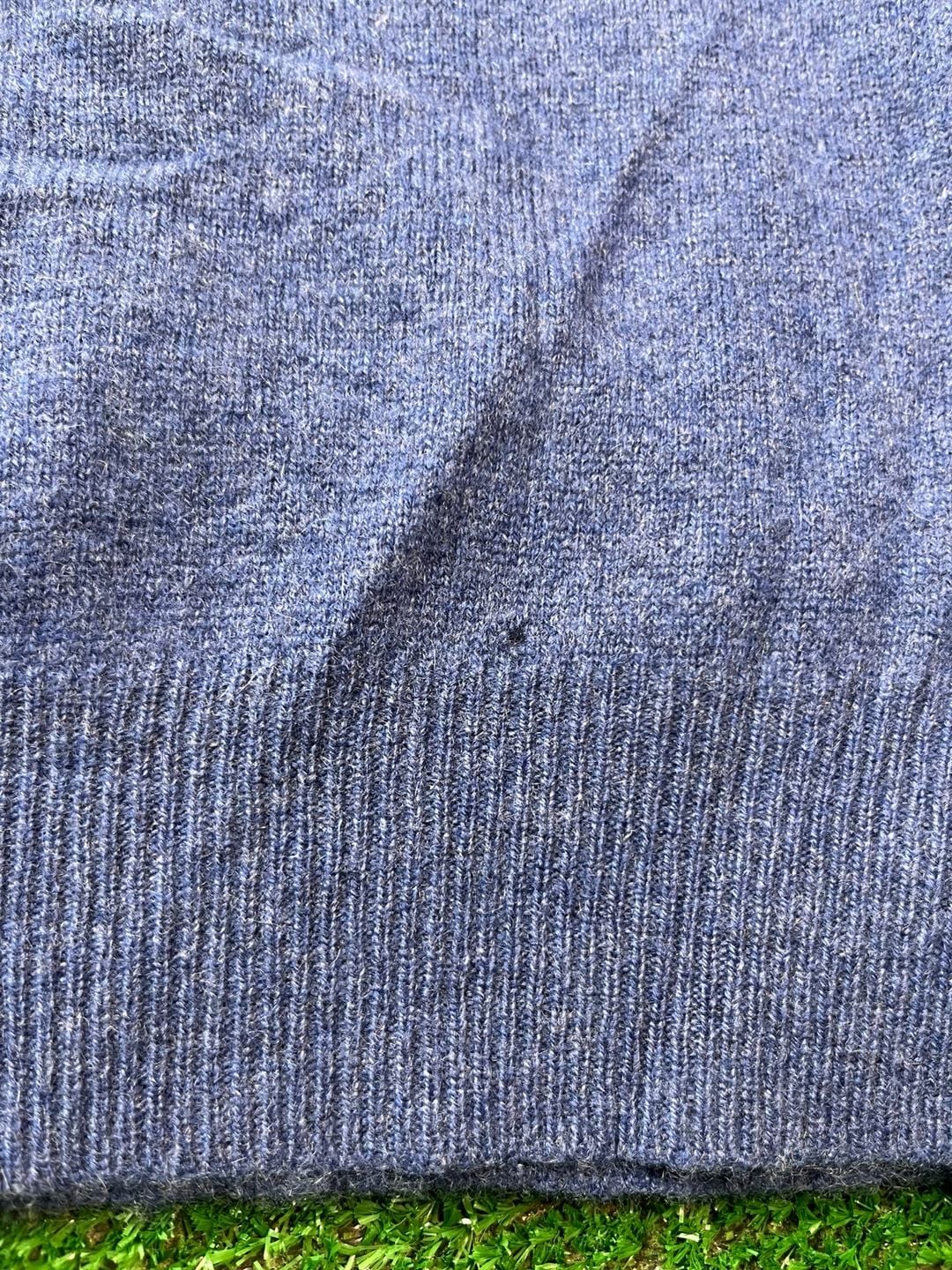 Woods & Gray V-Neck Cashmere Sweater Size XL Blue 100% Cashmere 5