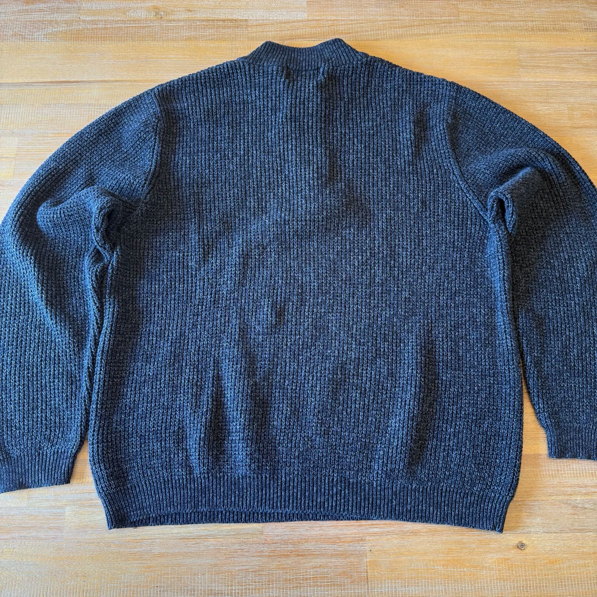 Vintage Eddie Bauer Sweater Mens L Large 1/4 Zip Ribbed Knit Cotton Australia 3