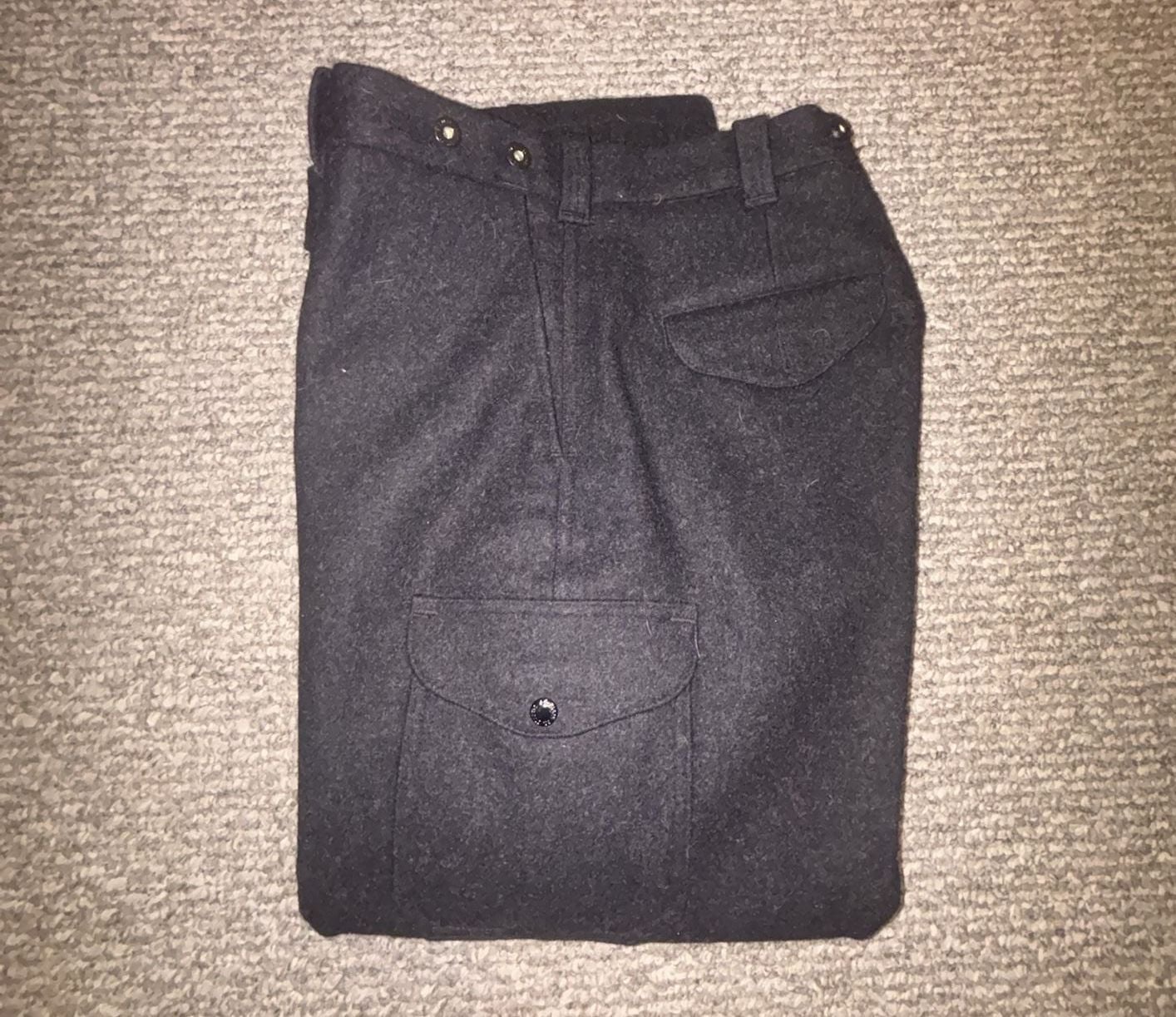 Filson Mackinaw Wool Field Pants Charcoal Black 6