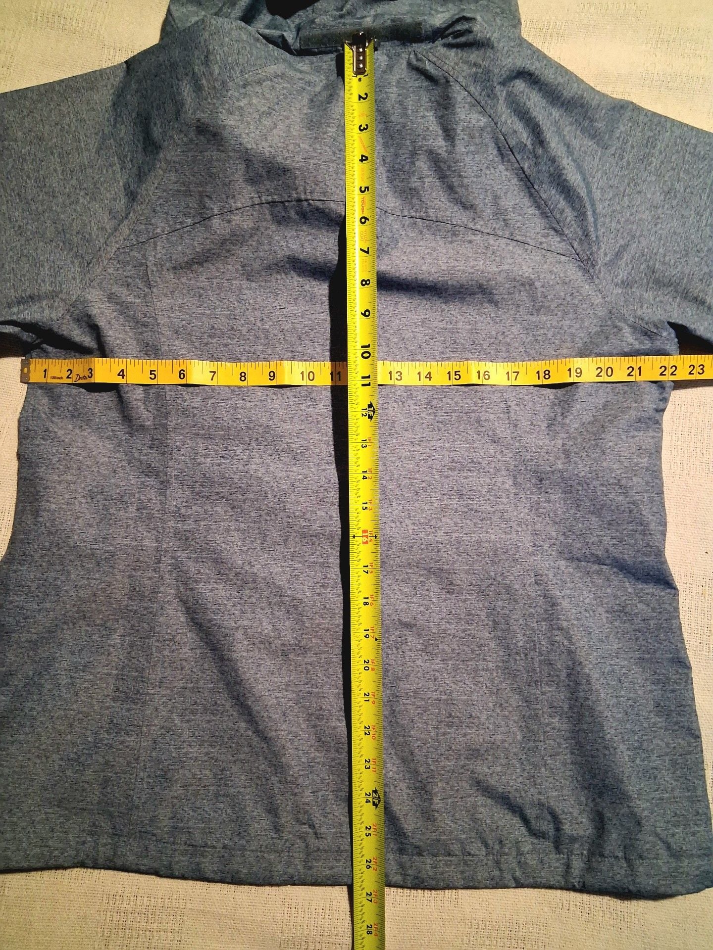 Eddie Bauer WeatherEdge Rain Jacket Blue Heathered Size M 9