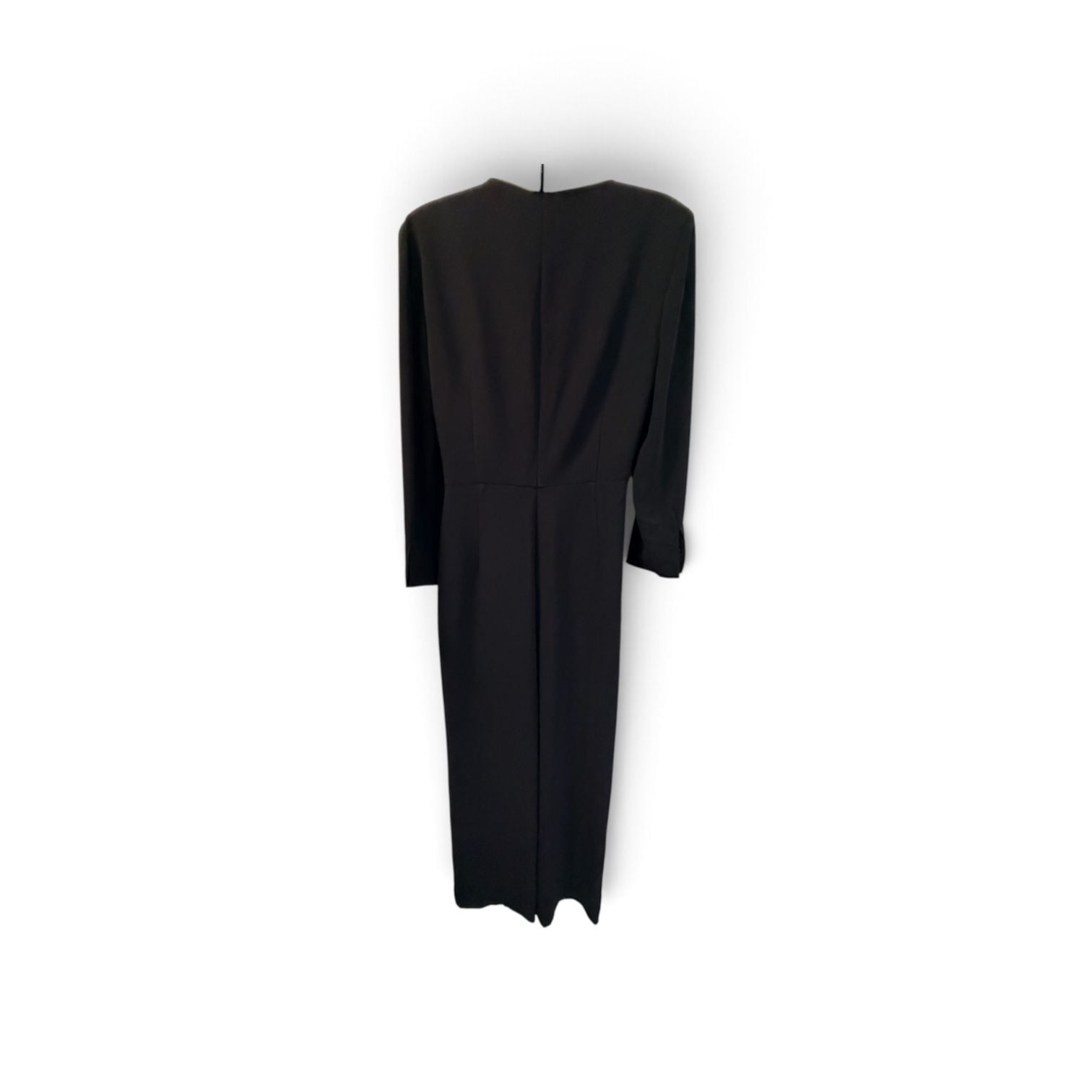 Jones New York Dress Jumpsuit Size 8 Black White Satin Trim 4