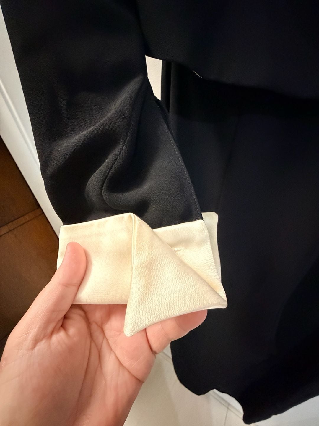 Jones New York Dress Jumpsuit Size 8 Black White Satin Trim 8