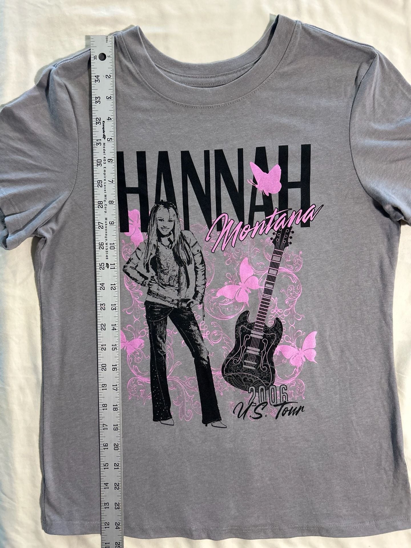 Vintage Hannah Montana 2006 U.S. Tour Graphic Tee Gray 4