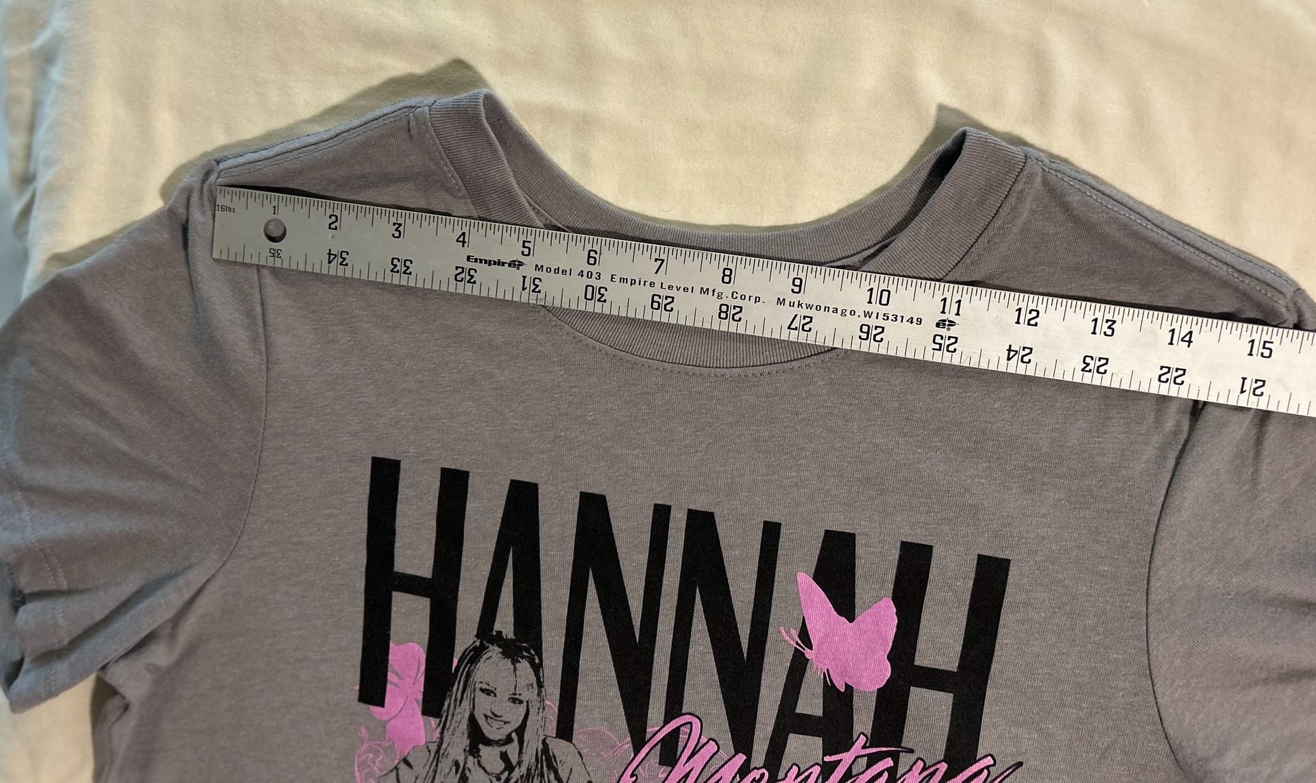 Vintage Hannah Montana 2006 U.S. Tour Graphic Tee Gray 5