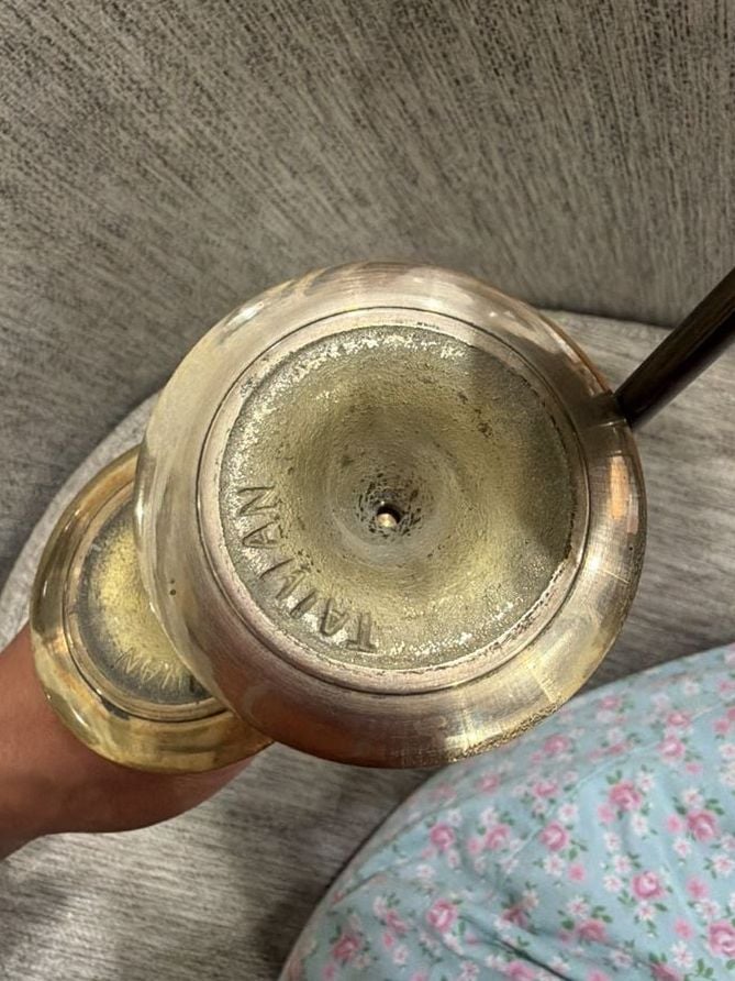 Vintage Brass Tulip Candlestick Holders Set of 3 Taiwan 4