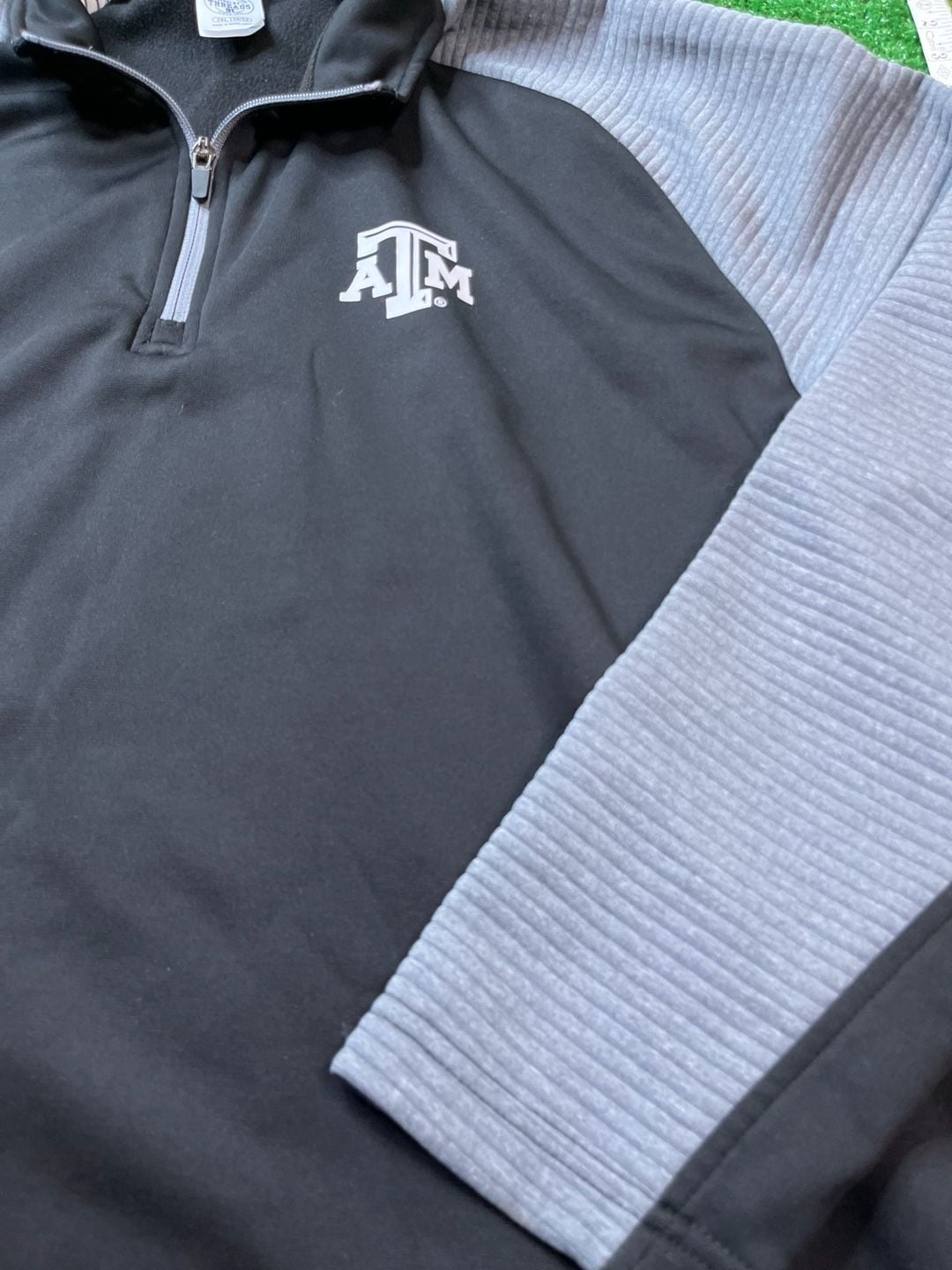Rivalry Threads Texas A&M Aggies Quarter-Zip Pullover Size 2XL Black 2