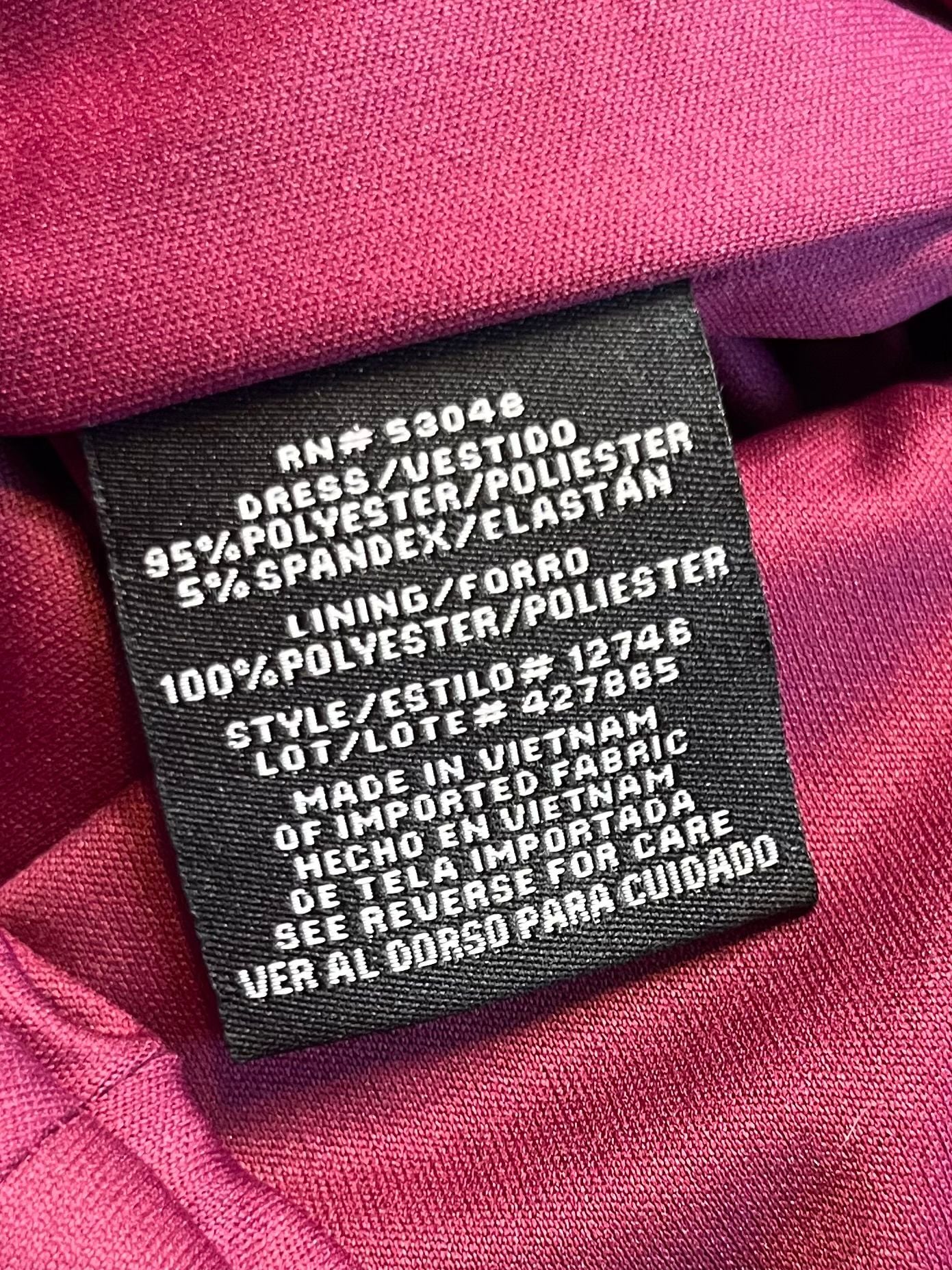 Magenta Velvet Pleated Cowl Neck Party Cocktail 7