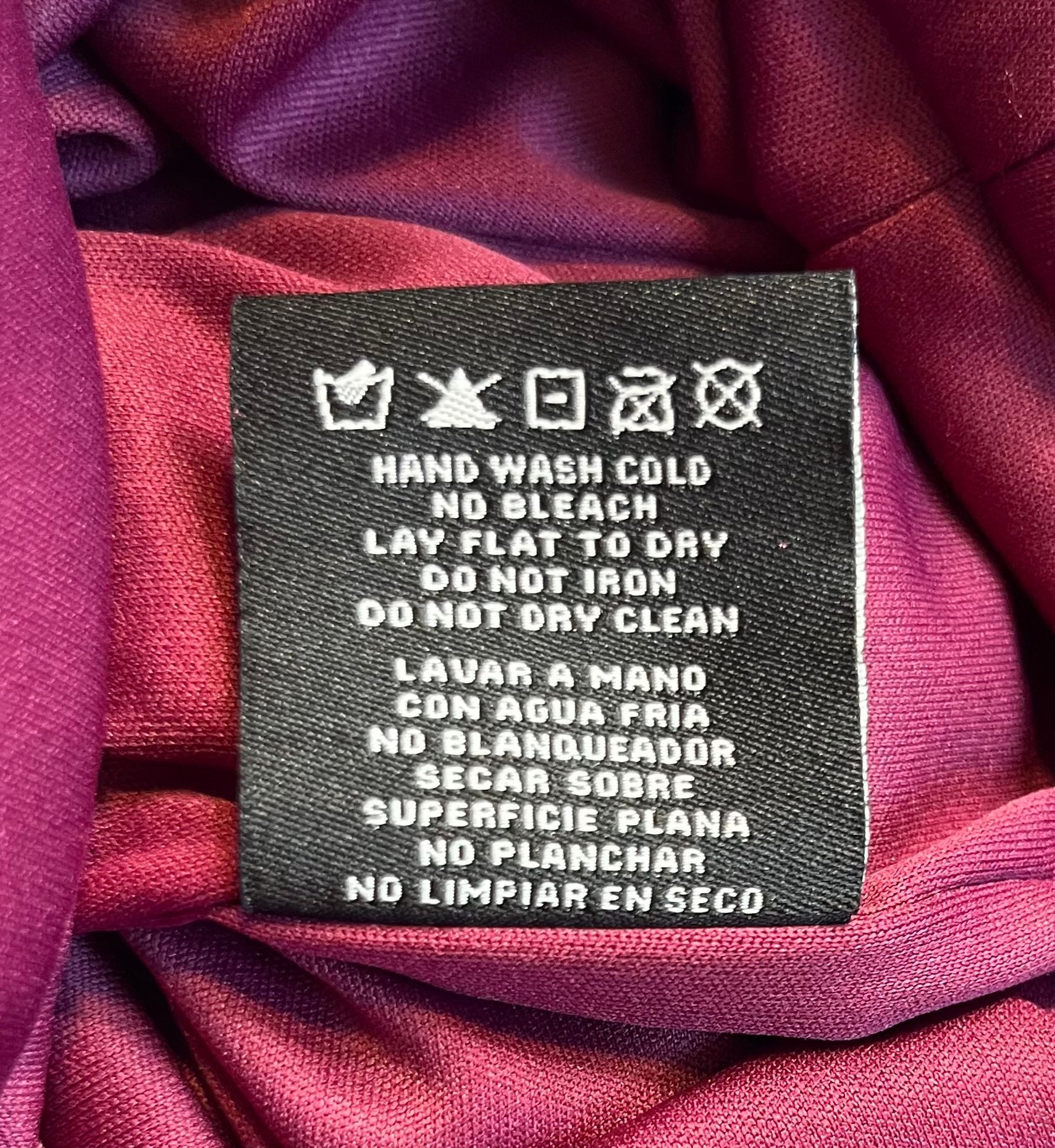 Magenta Velvet Pleated Cowl Neck Party Cocktail 8