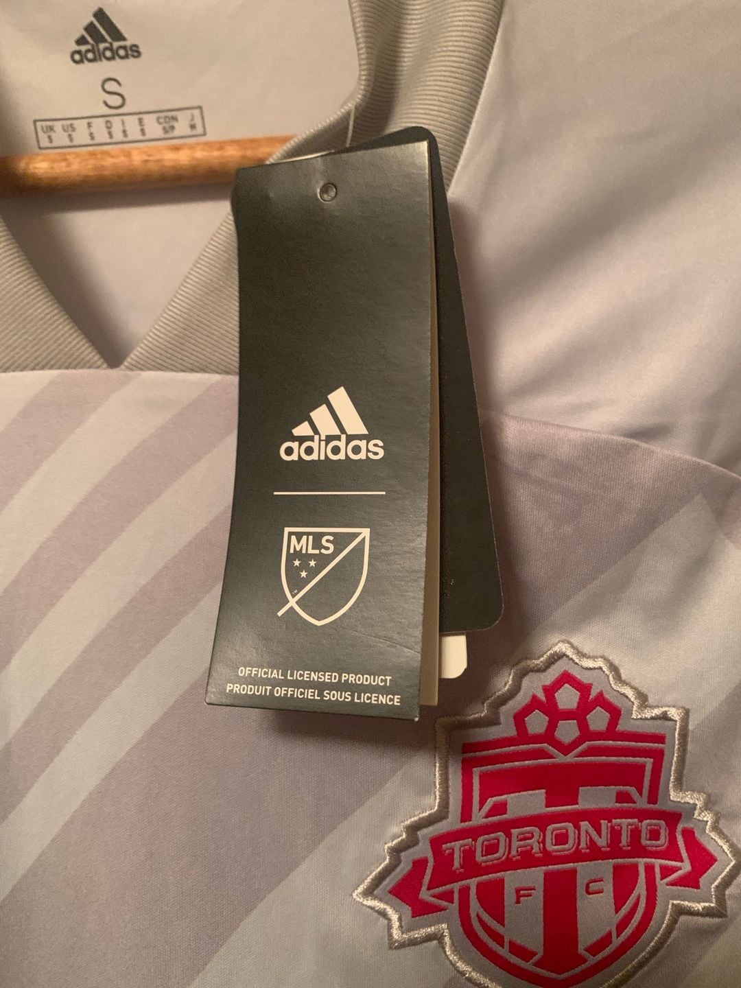 Adidas Toronto FC Soccer Jersey Size S Clear Grey Scarlet 9