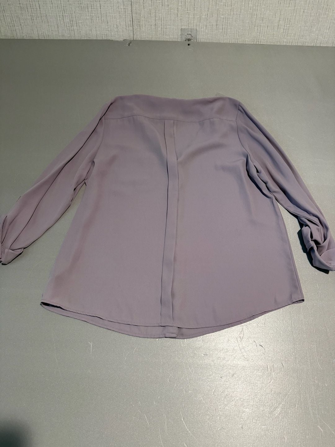 The Limited Button Down Blouse Size XL Purple Long Sleeve Pocket Top 4