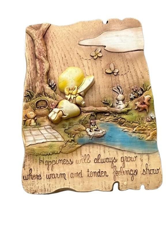 2 Vintage Holly Hobbie 3D Wall Plaques 1