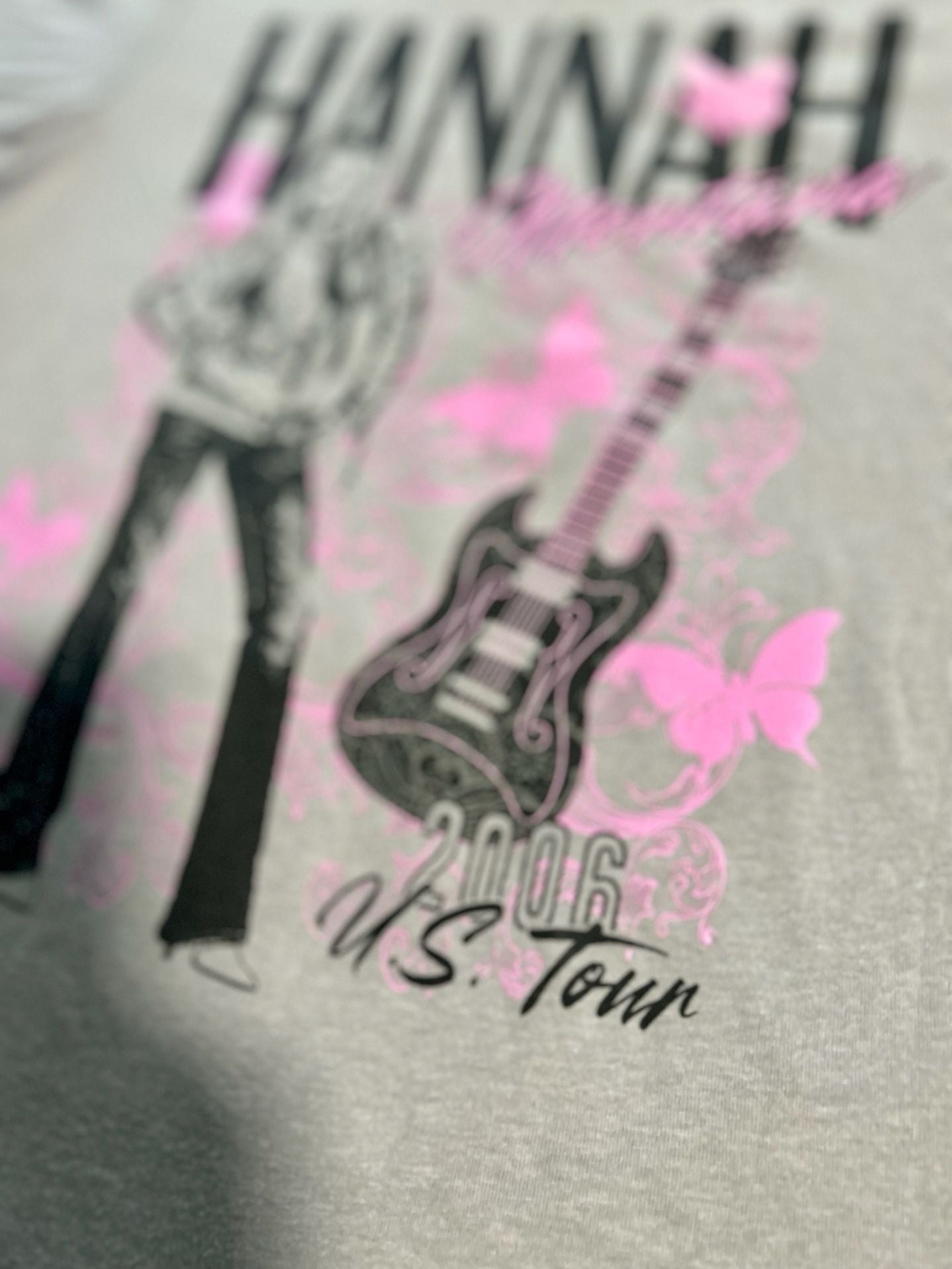 Vintage Hannah Montana 2006 U.S. Tour Graphic Tee Gray 2