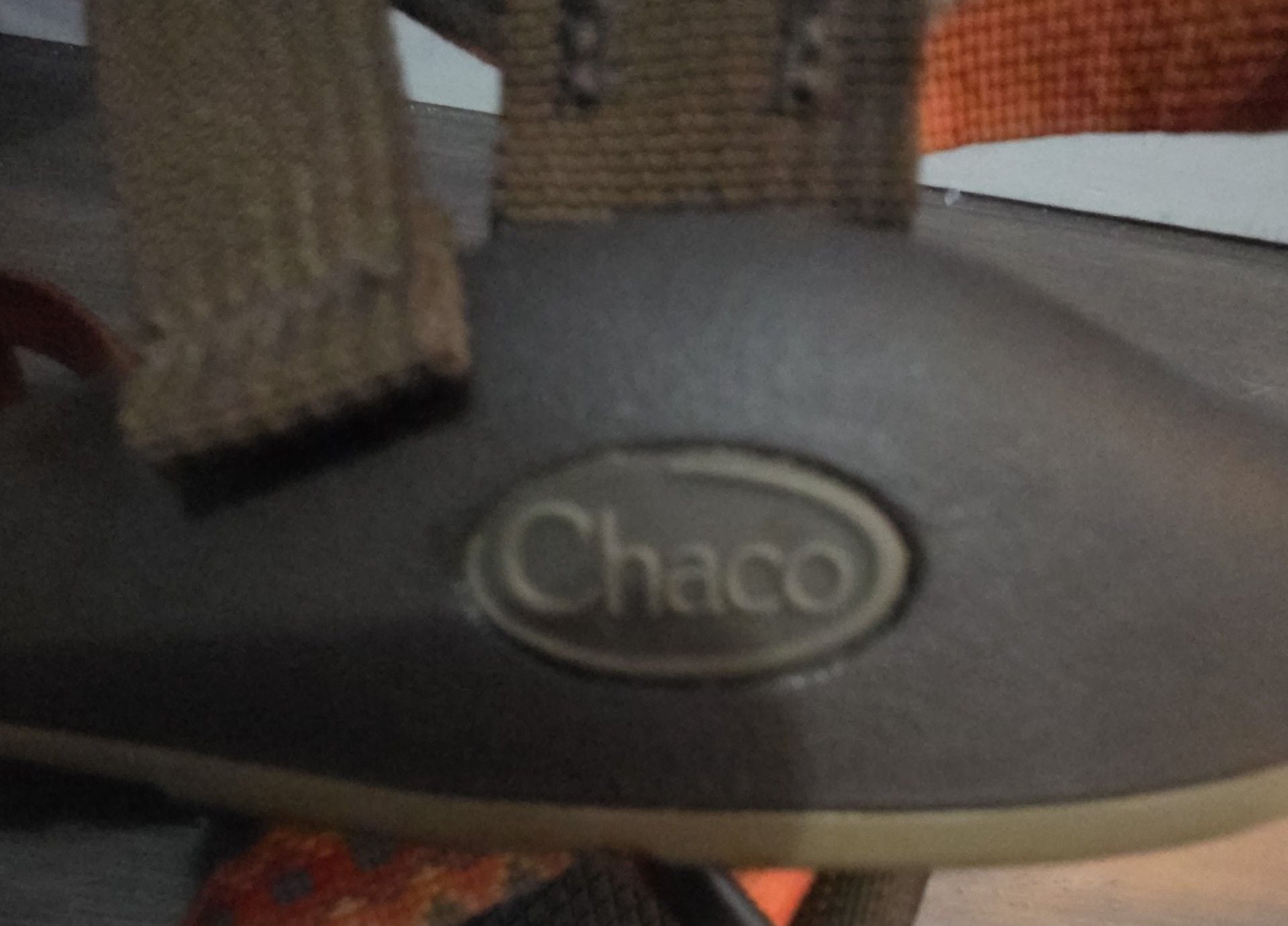 Chaco Z2 Classic Sandals Size W8 Orange Pattern 7