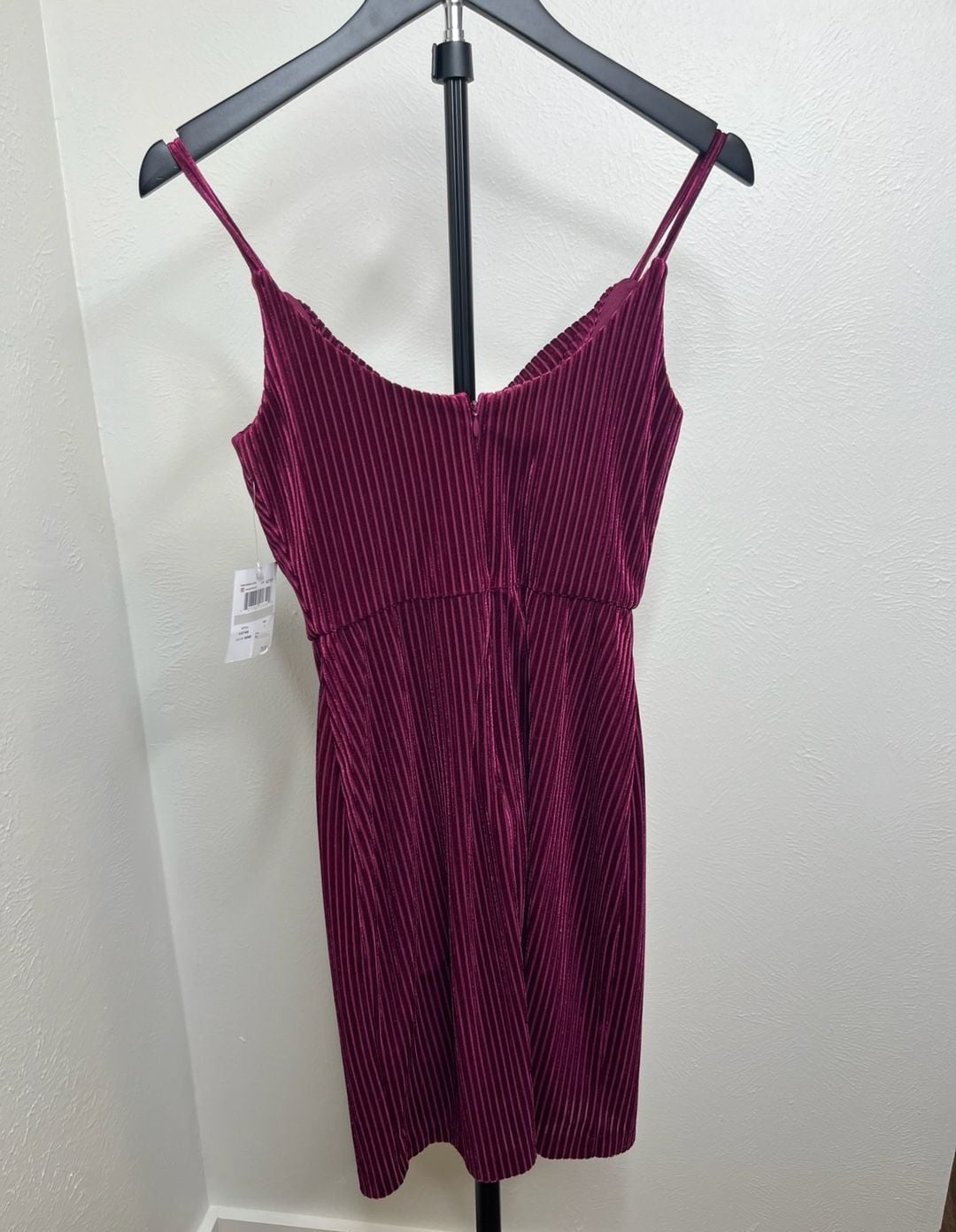 Magenta Velvet Pleated Cowl Neck Party Cocktail 3