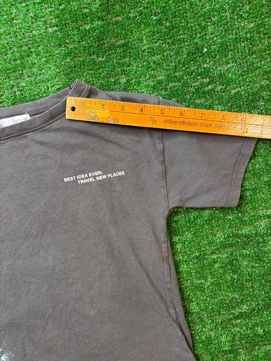 Zara Feel Explorer Graphic T-Shirt Size 7 122 cm Dark Gray 12