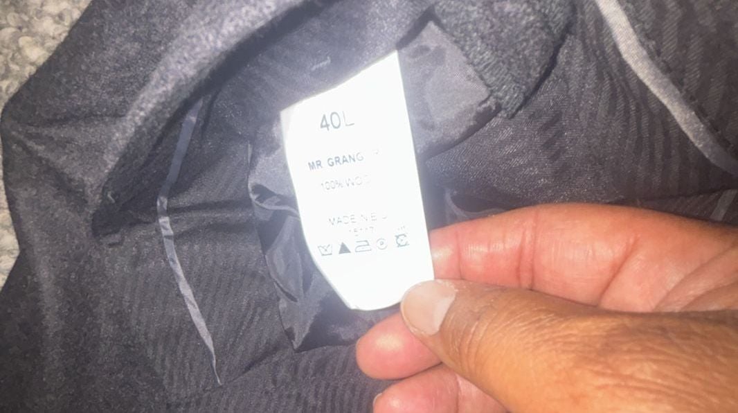 Mr Granger Dress Pants Size 40L Black 100% Wool 3