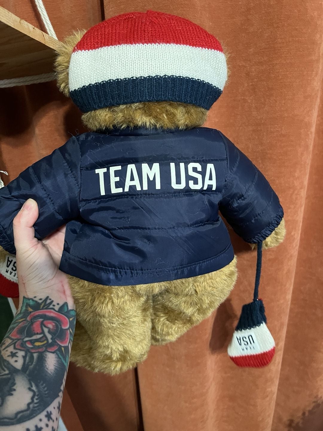 Vermont Teddy Bear Team USA Puffer Jacket Plush 4