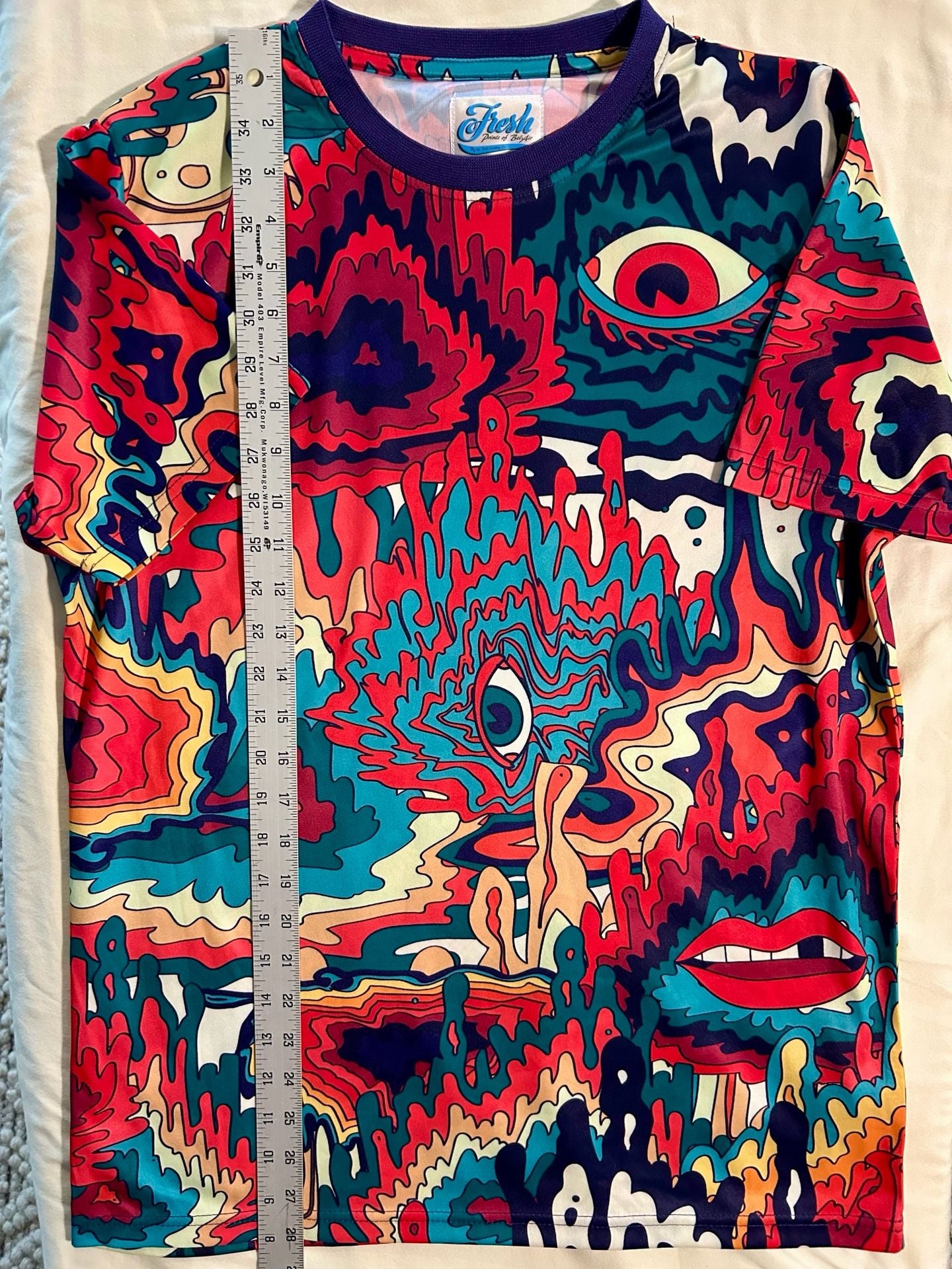 Fresh Prints of Bel-Air Psychedelic Trippy All Over Print T-Shirt Mens Medium M 9