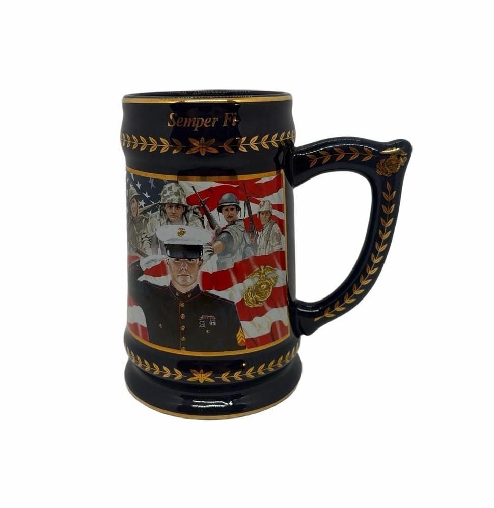 The Hamilton Collection USMC Always Faithful Stein Mug #0899 *Vintage 1990-2000 2
