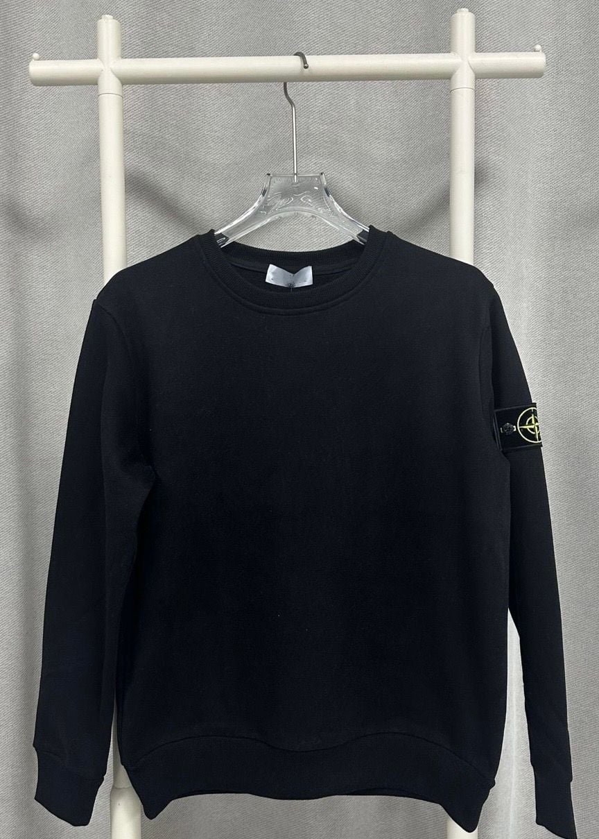 Stone Island Compass-motif Sweatshirt Black 2