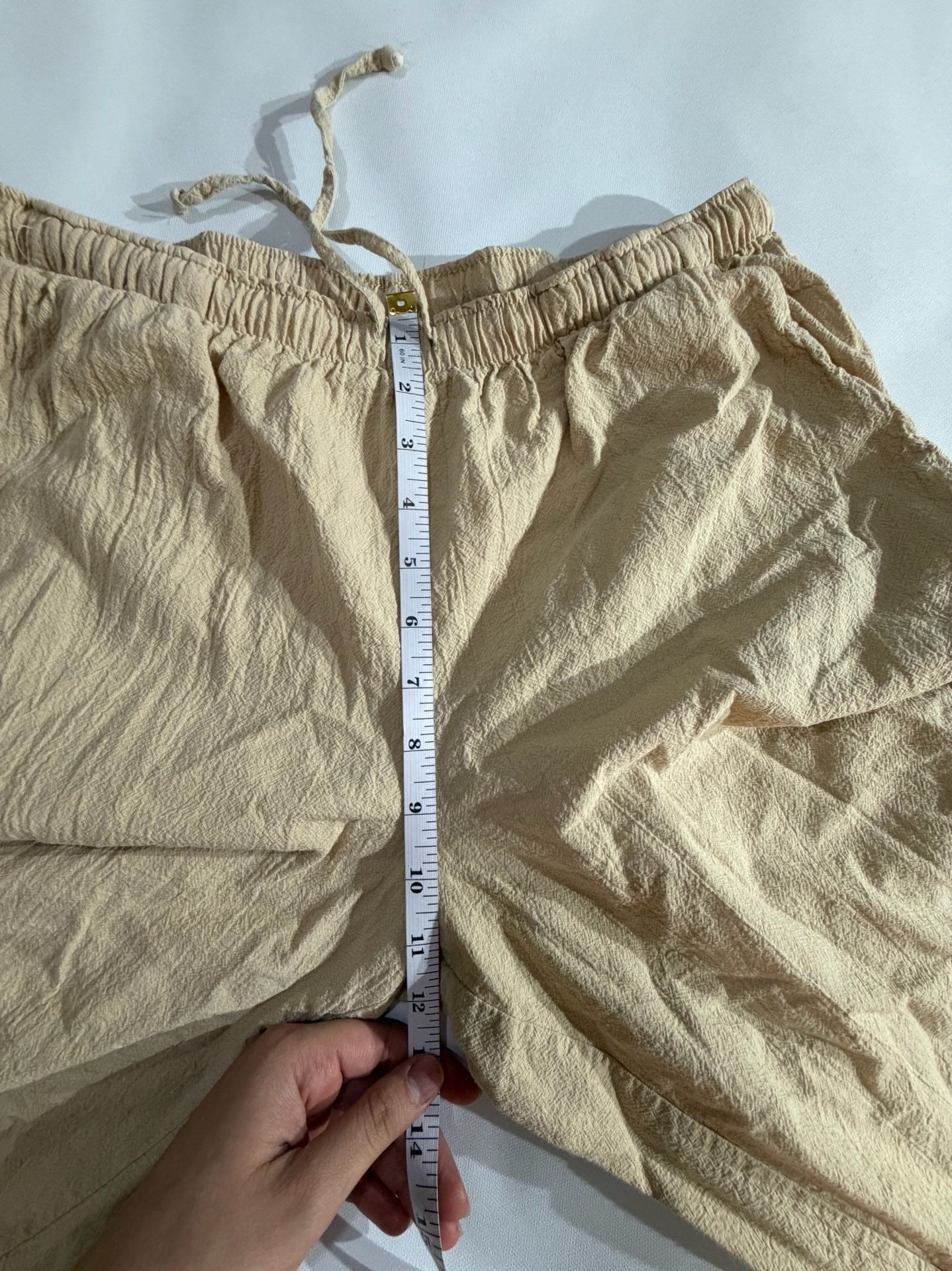 Jane Ashley Beige Embroidered Cotton Capri Pants Womens PXL 5