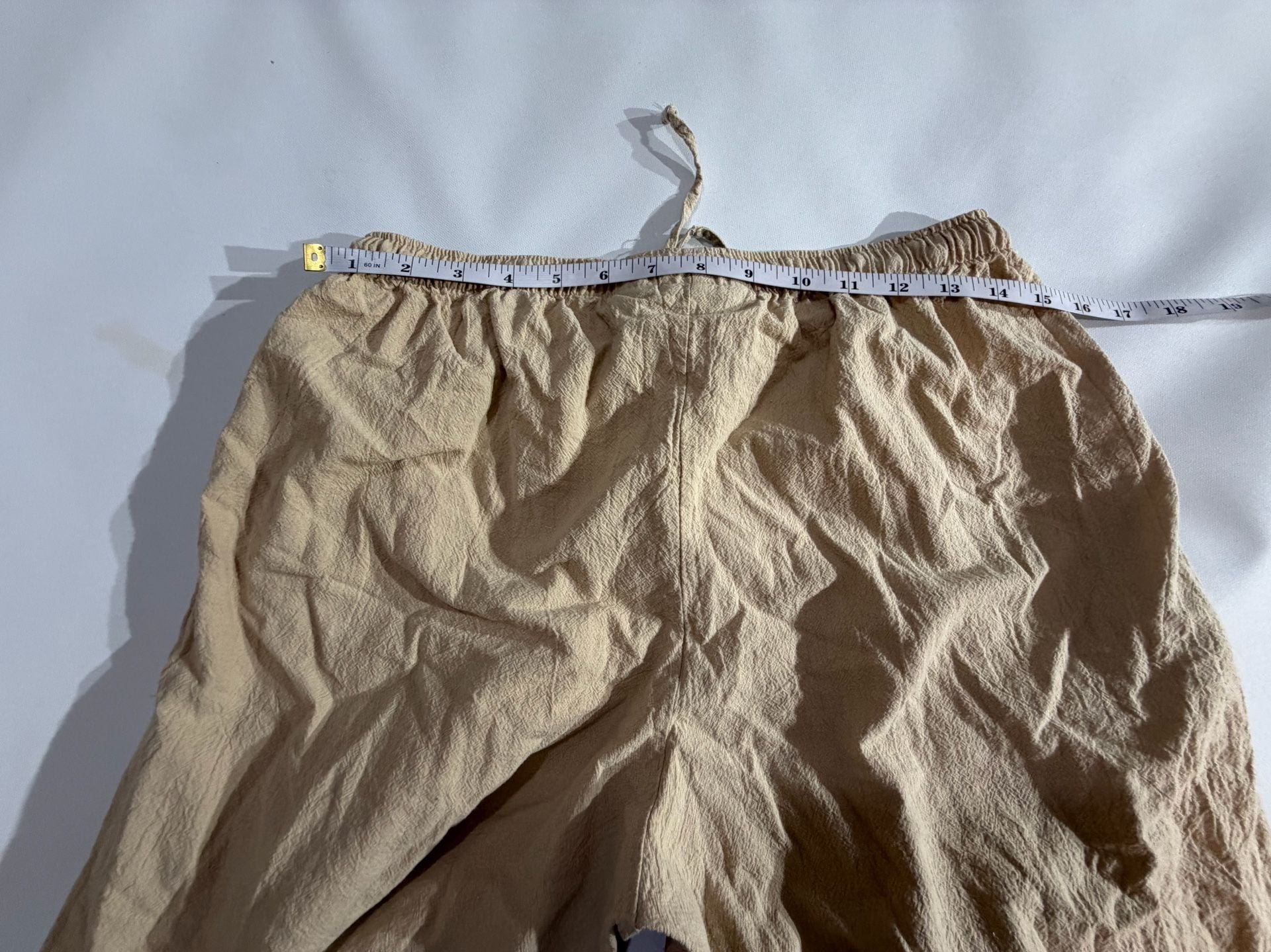 Jane Ashley Beige Embroidered Cotton Capri Pants Womens PXL 8